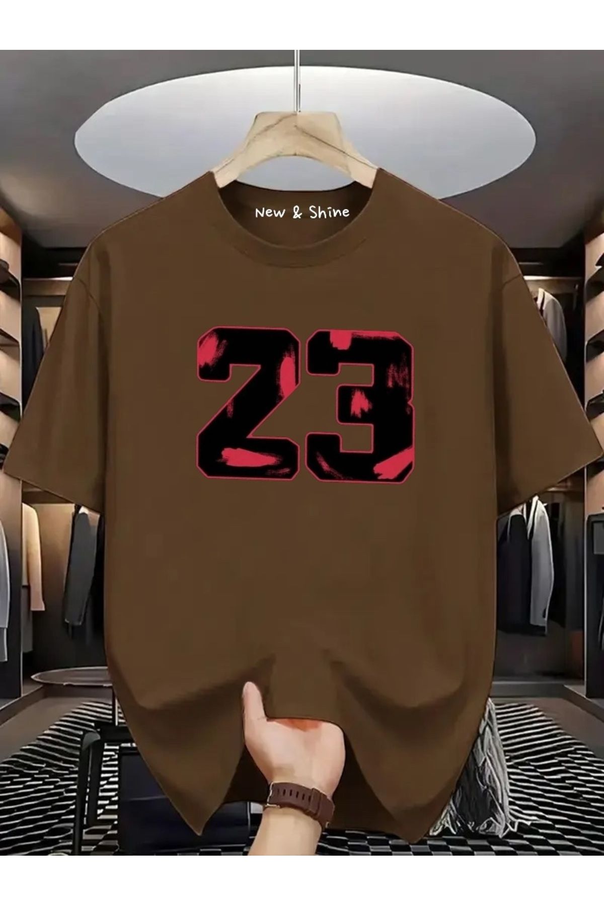 New Shine 23 Baskılı Oversize T-Shirt