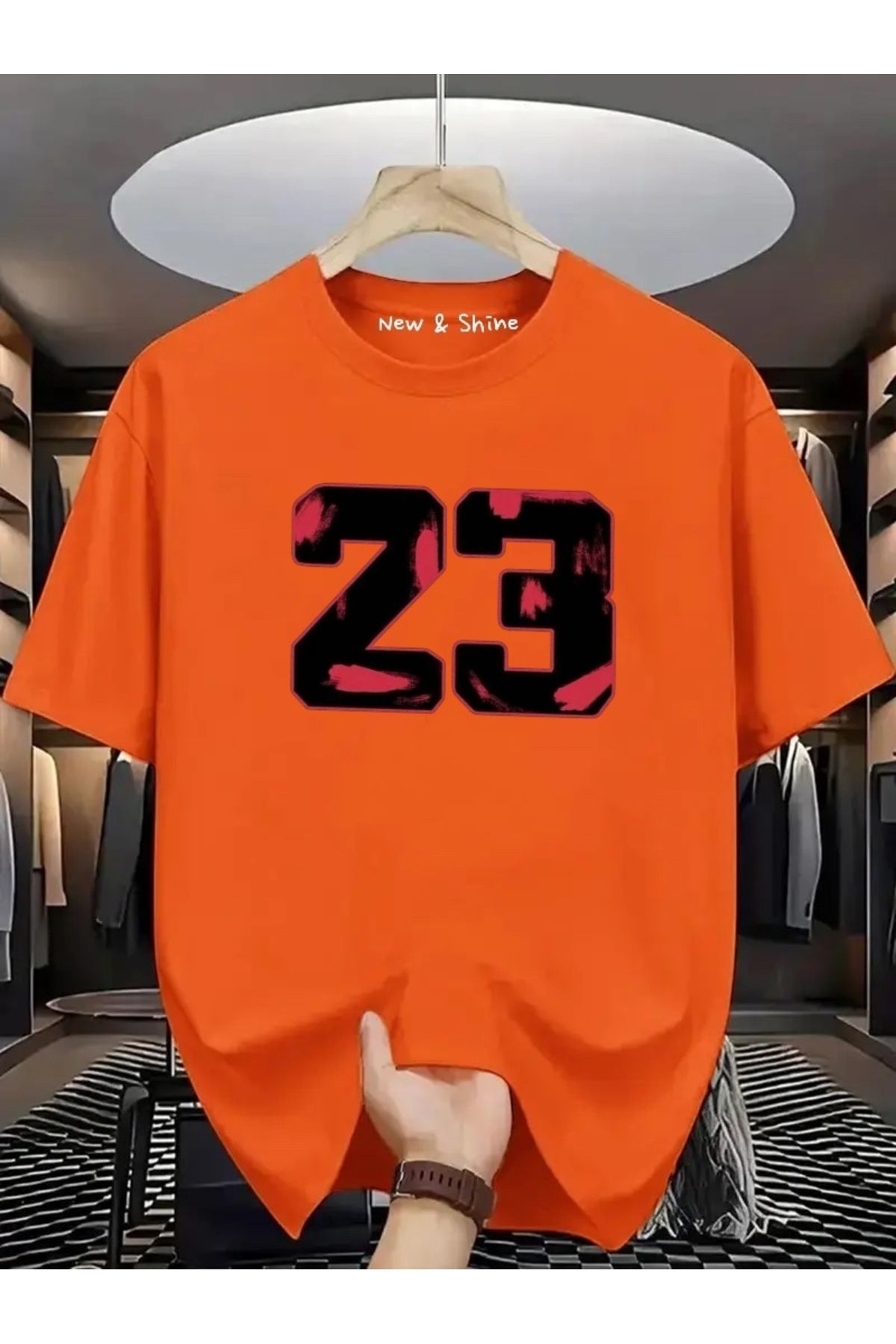 New Shine 23 Baskılı Oversize T-Shirt