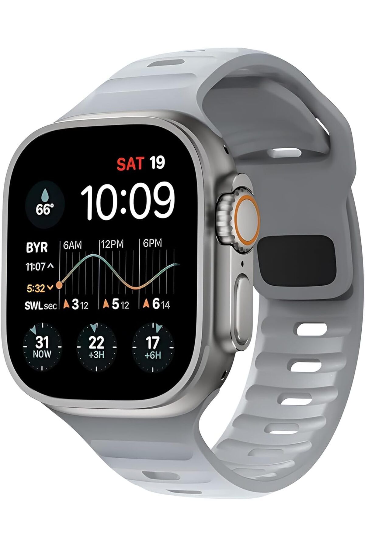 DERİK Simurg Watch 42-44 - 45-49 mm ile Uyumlu Dynamic Serisi Silikon Kordon, Güçlendirilmiş Silikon il