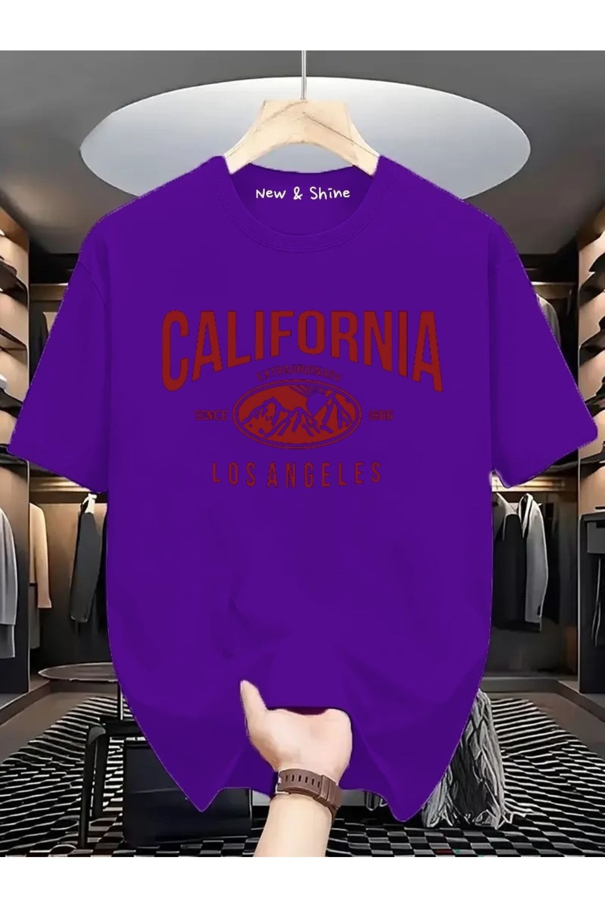 New Shine California Baskılı Oversize T-Shirt