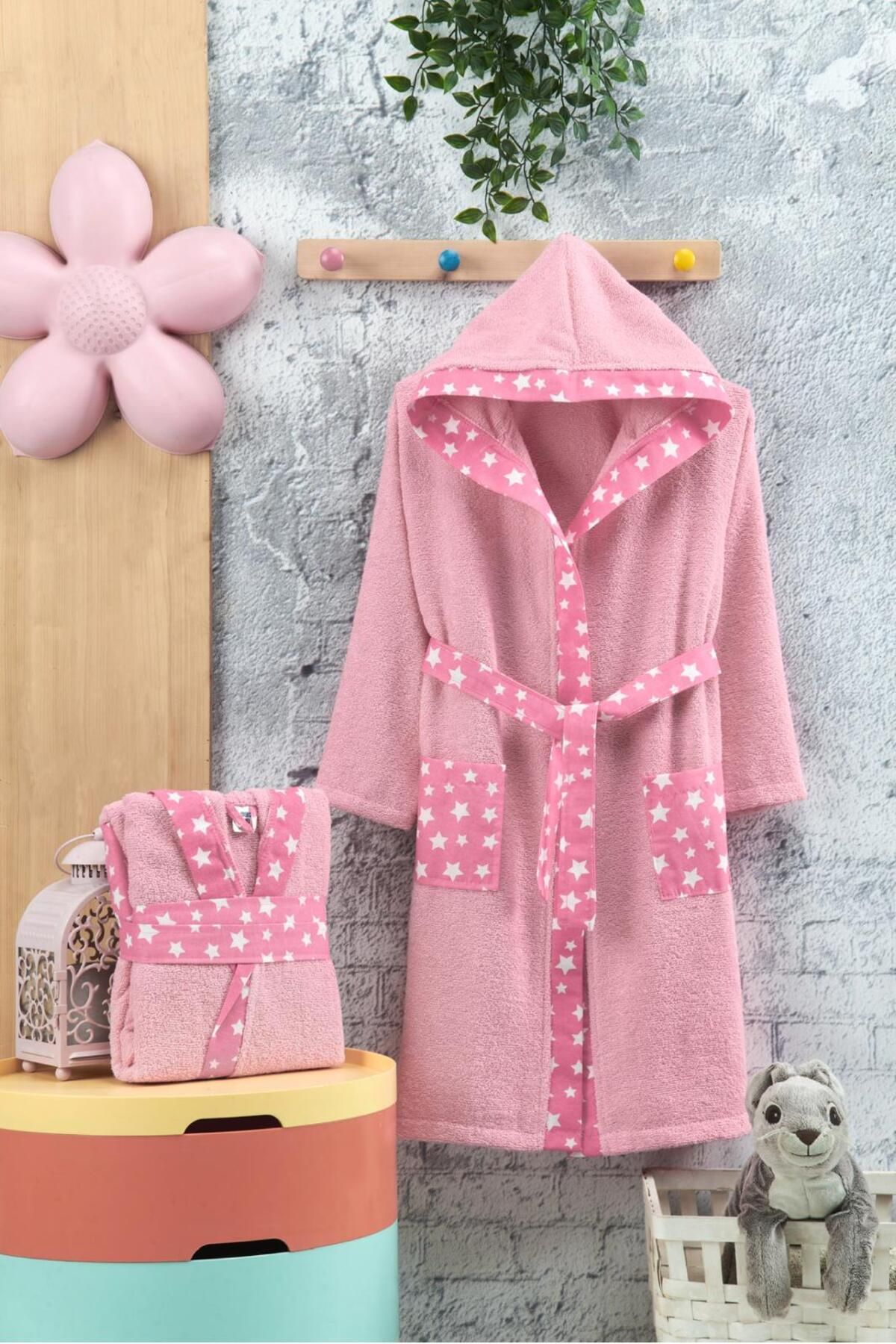 DB Collection Çocuk Bornozu Kapşonlu Şapkalı Bornoz