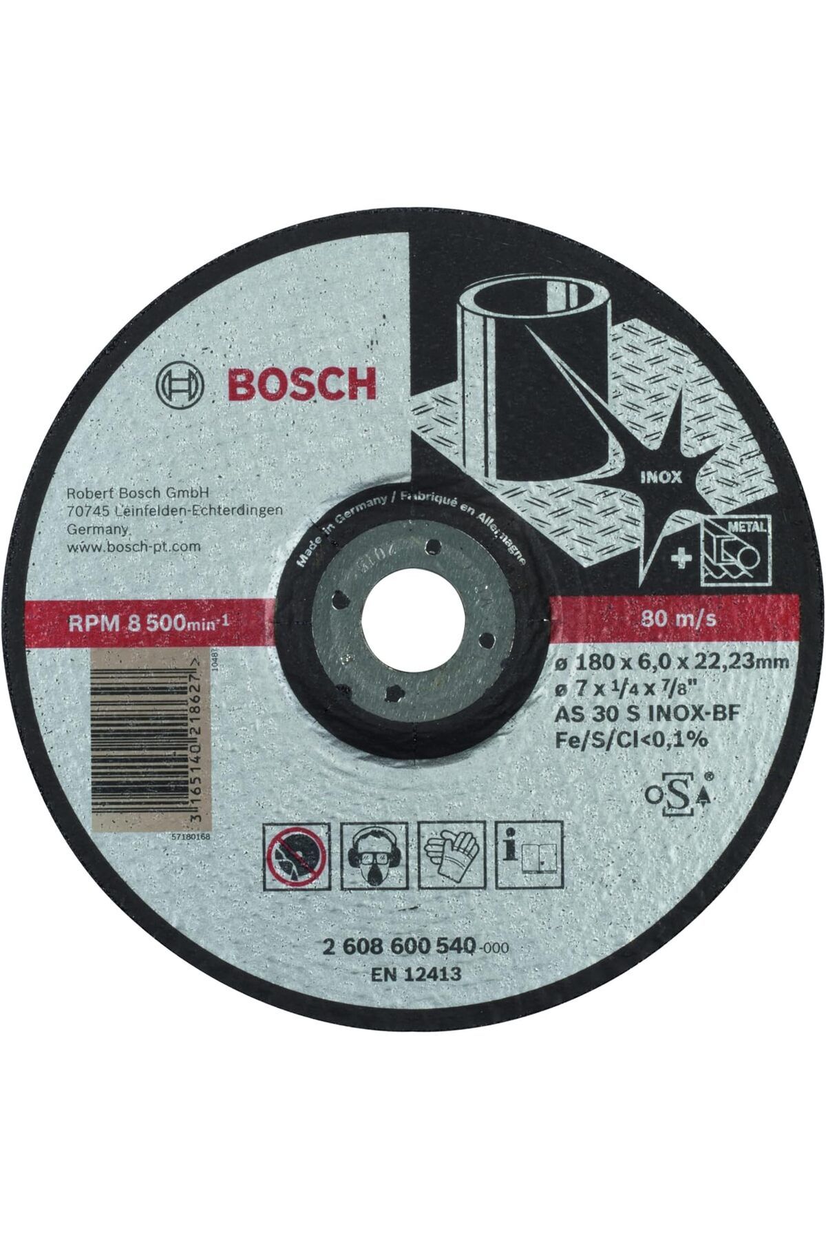 DERİK dsr Professional Accessories 2608600540 Schleifzubehoer Schruppsch. 180 x 6 mm f. Ino X hrn 1122015