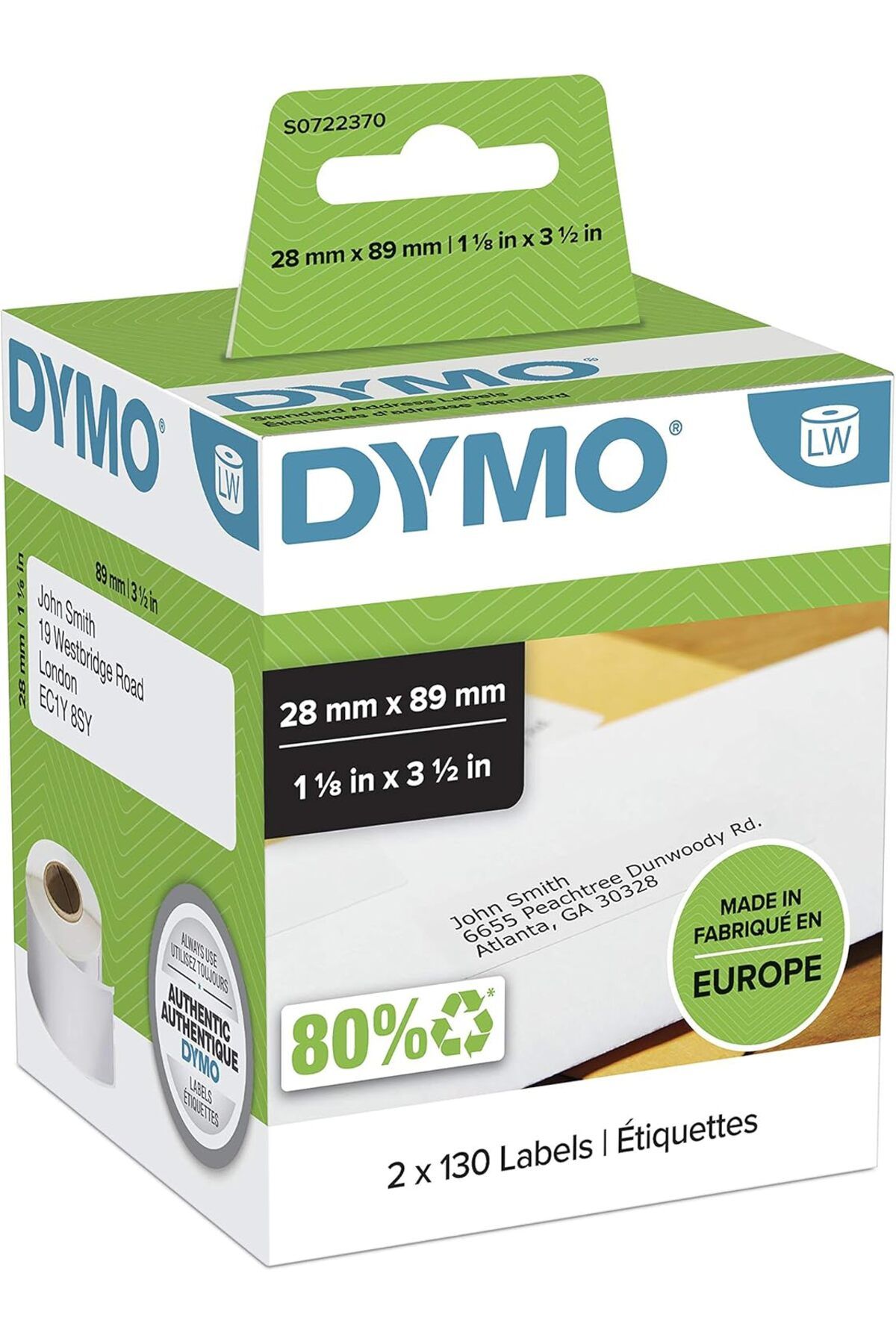 MEGOBİNE WHERE S0722370, LW Adres Etiketi, (89x28 mm) 260 Etiket/Paket - (99010) ZTML SYFT 1139610