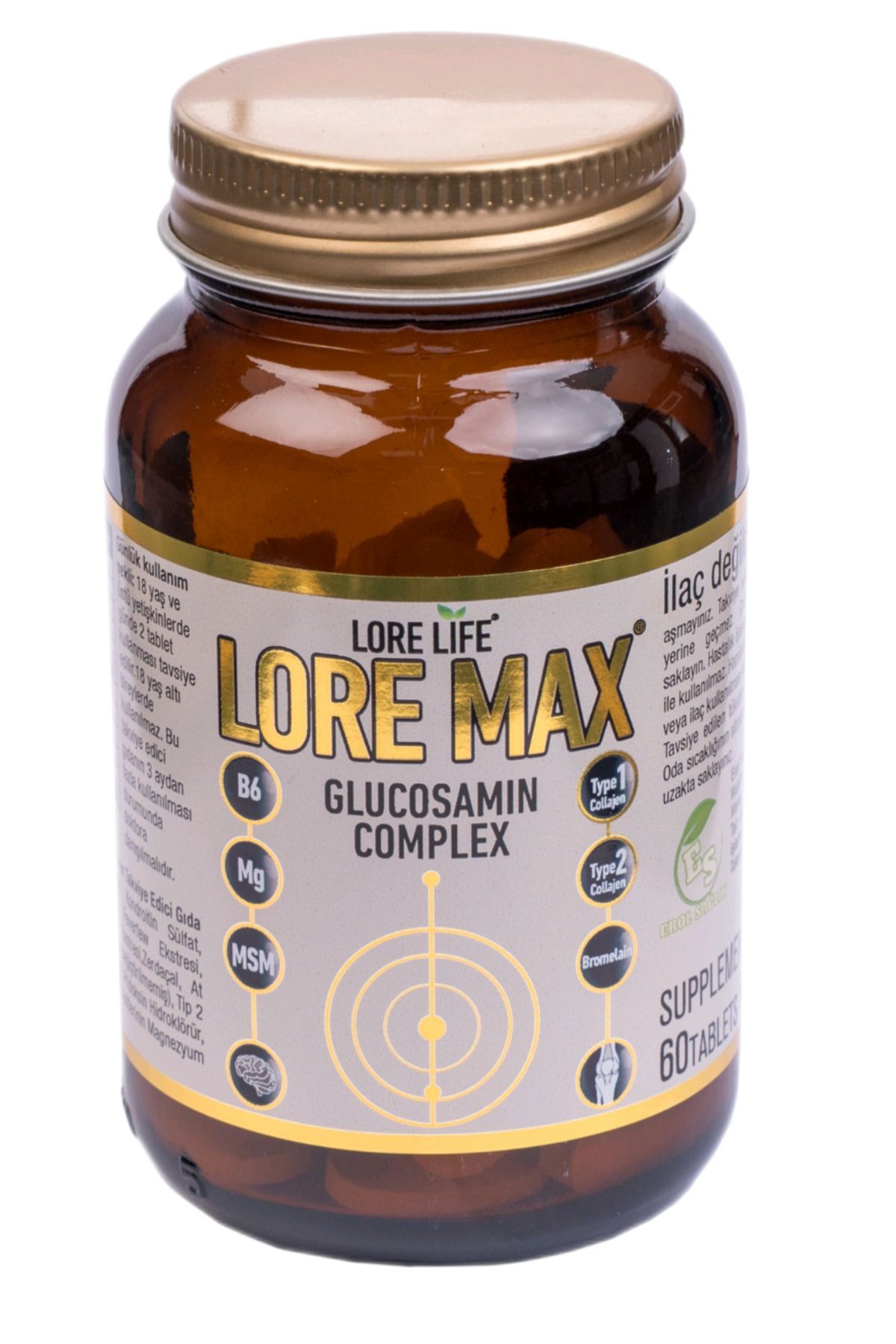 LoreLife Lore Max Glukozamin Complex Takviye Edici Gıda 60 Tb