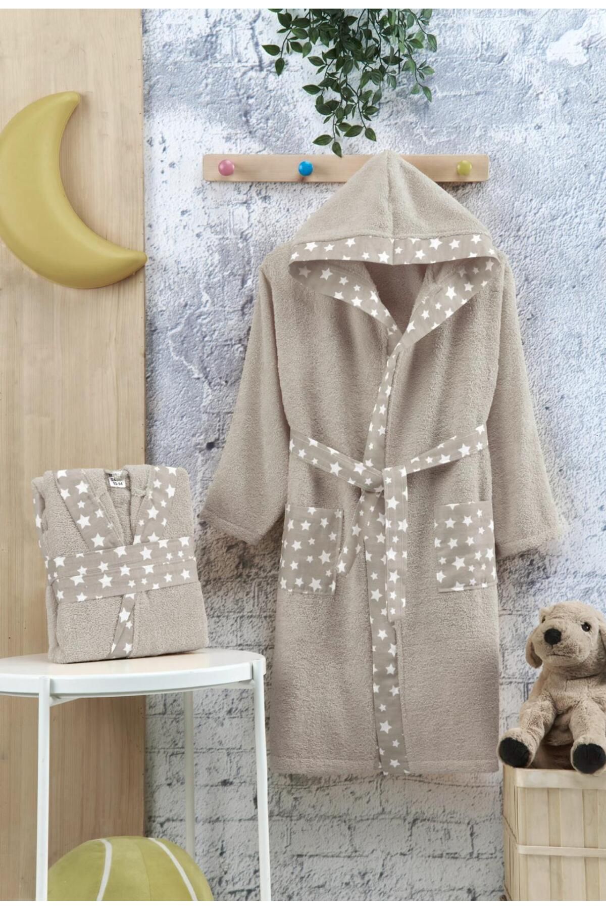 DB Collection Çocuk Bornozu Kapşonlu Şapkalı Bornoz