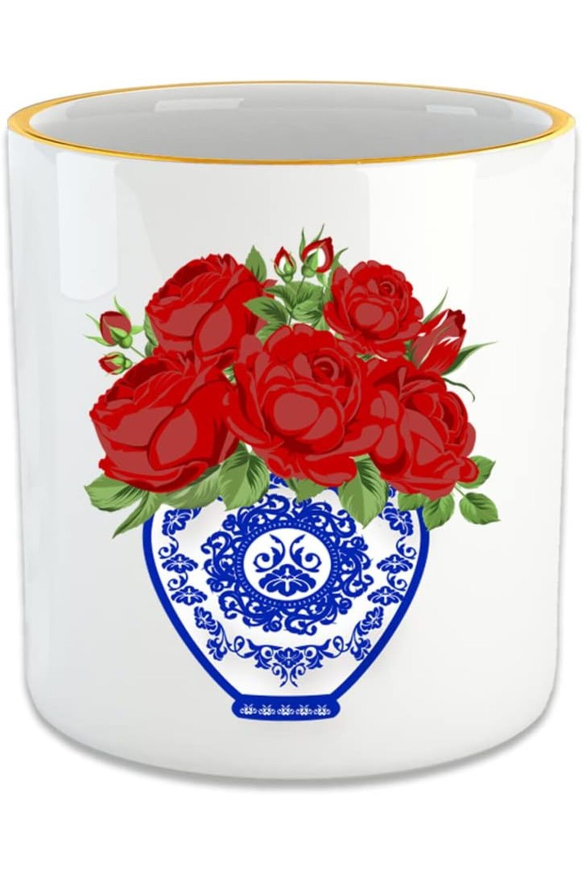 MEGOBİNE WHERE Blue Blanc Kırmızı Gül Espresso, Double Türk Kahvesi Fincanı ZTML SYFT 1139610