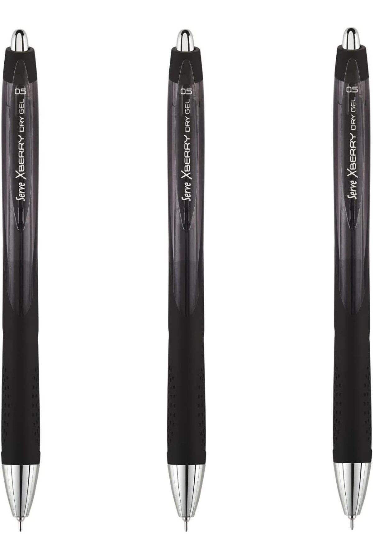 mazıdağı mazzıdağ XBERRY JEL KALEM 05MM IGNE UC SIYAH 01 3LU SET new store 1133631