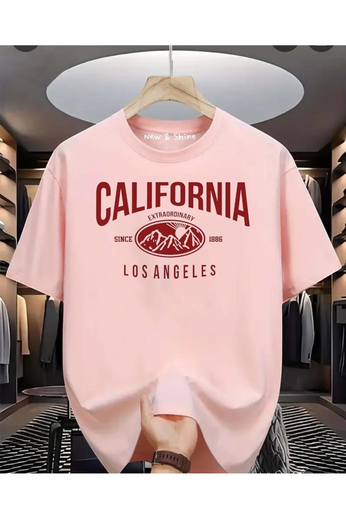 New Shine California Baskılı Oversize T-Shirt