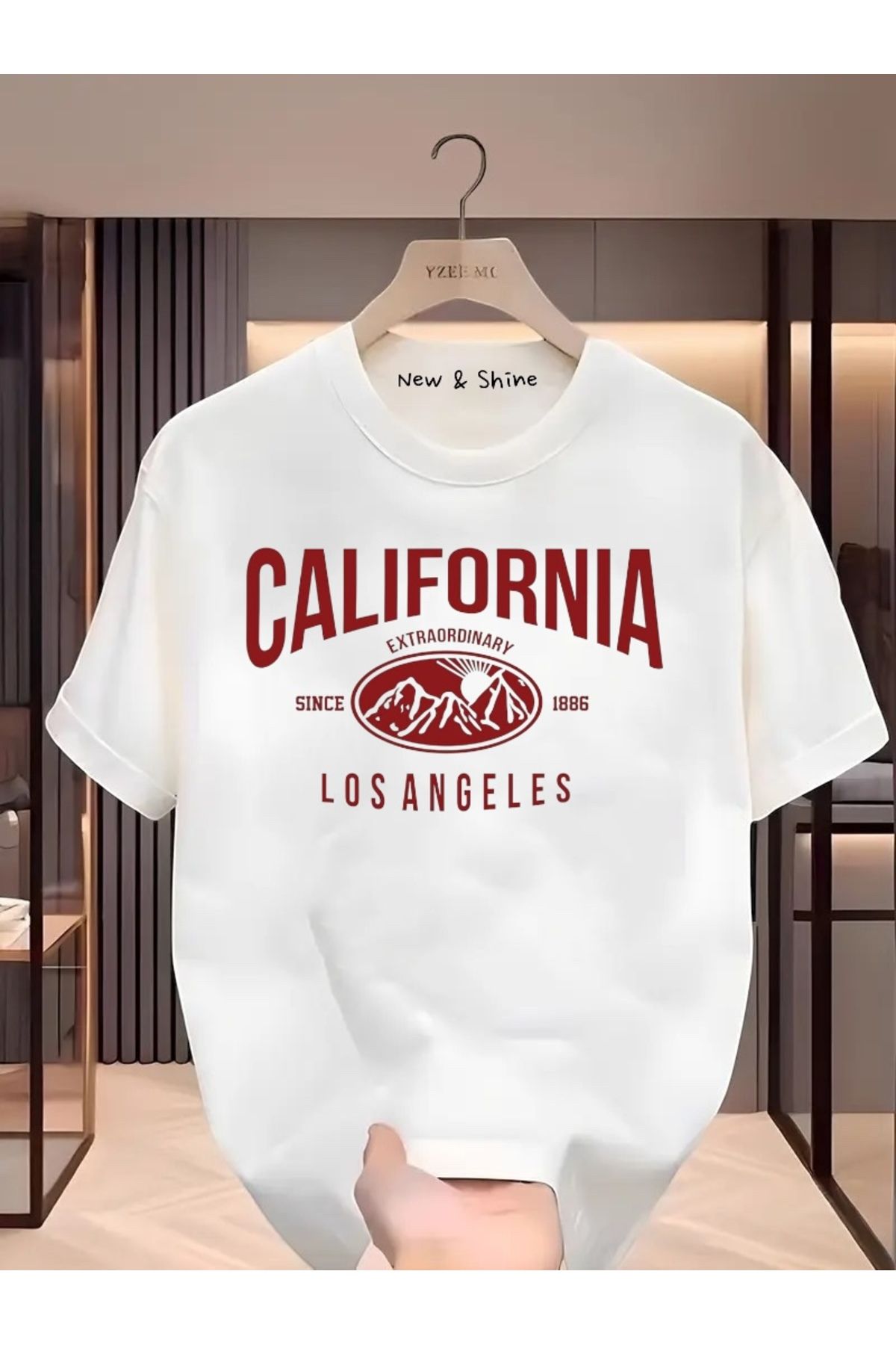 New Shine California Baskılı Oversize T-Shirt