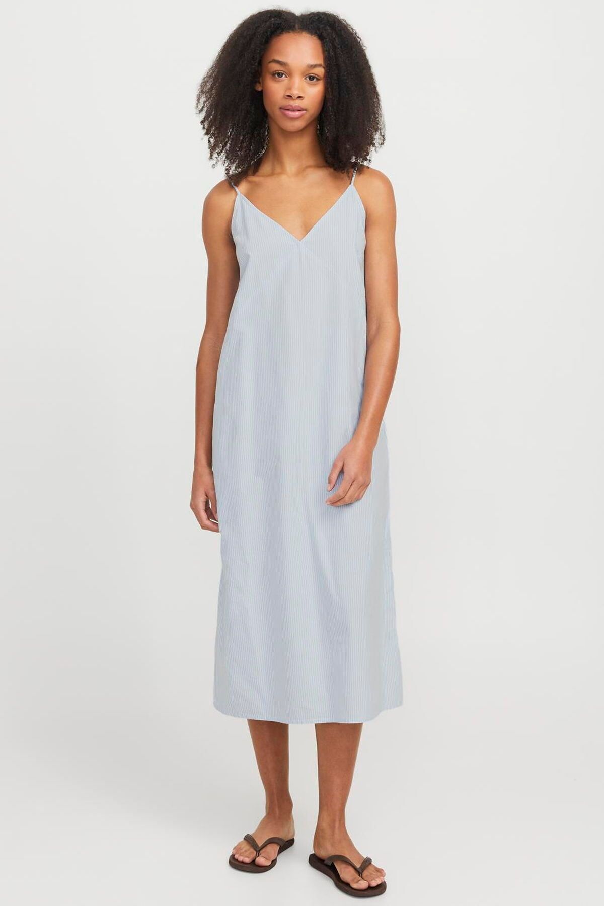Jack & Jones Kadin V Yaka Askili Elbise - Siva