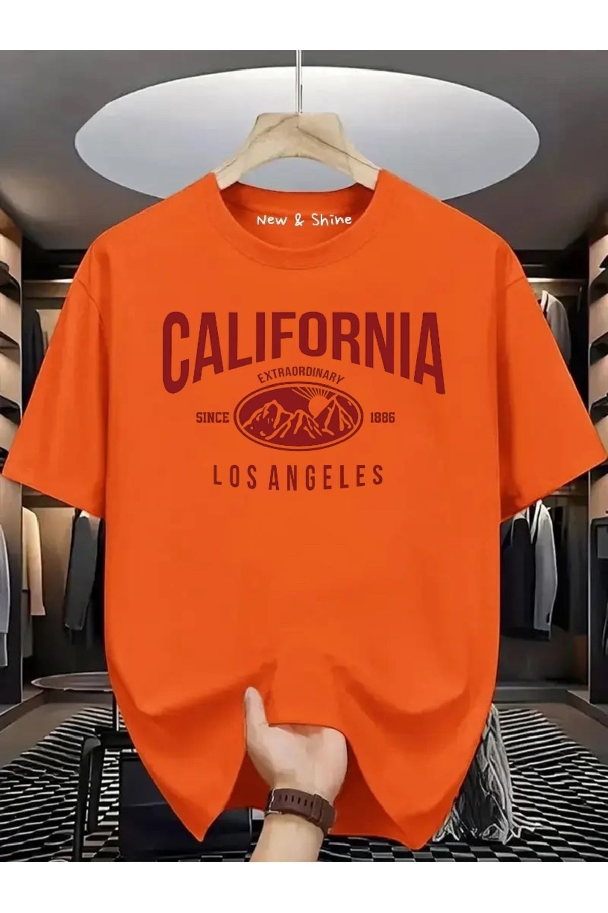 New Shine California Baskılı Oversize T-Shirt
