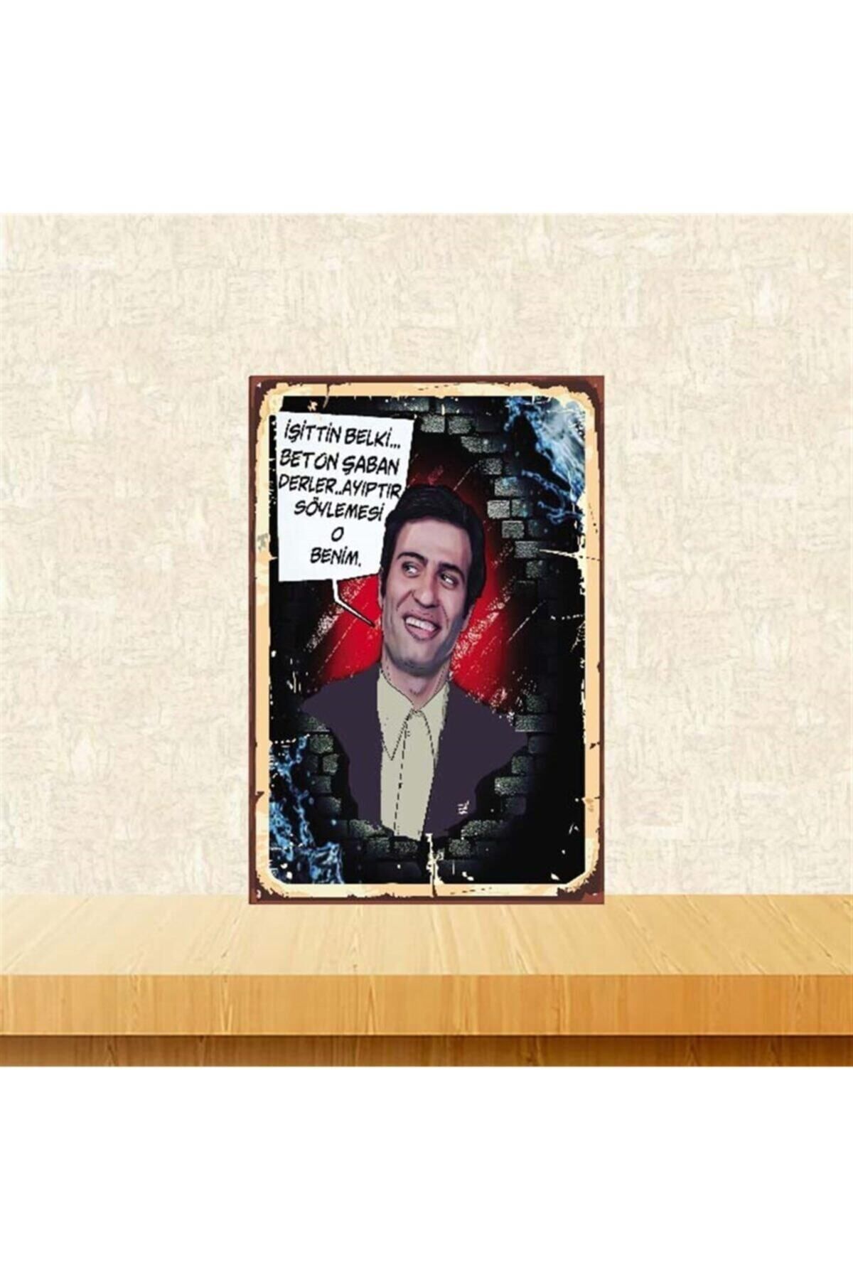 TAKIFİX Beton Şaban Derler Retro Ahşap Poster