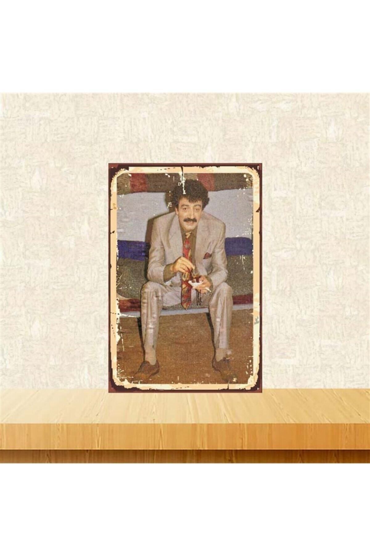 TAKIFİX Müslüm Gürses 20-30 Cm Retro Ahşap Poster Tkfx3707