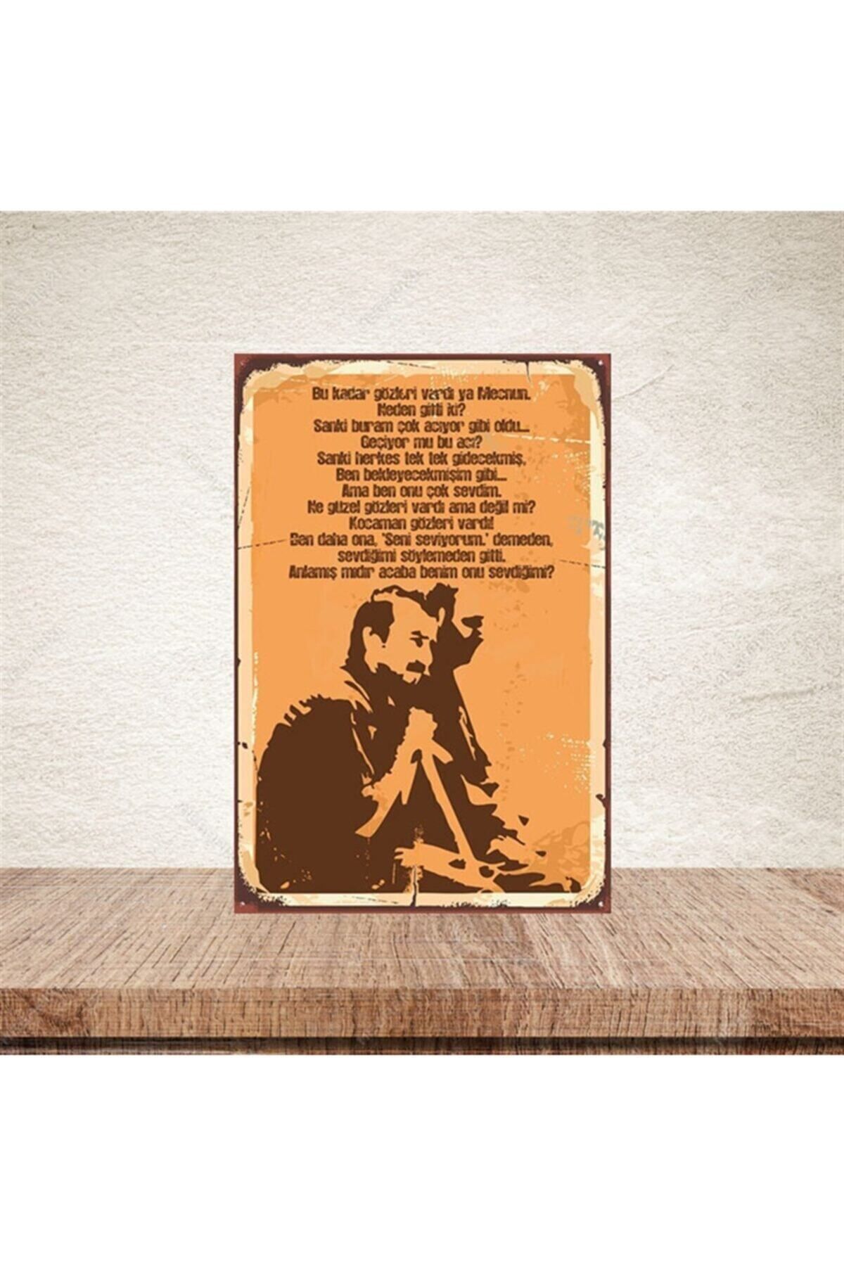 TAKIFİX Anlamışmıdır Acaba 20-30 Cm Retro Ahşap Poster
