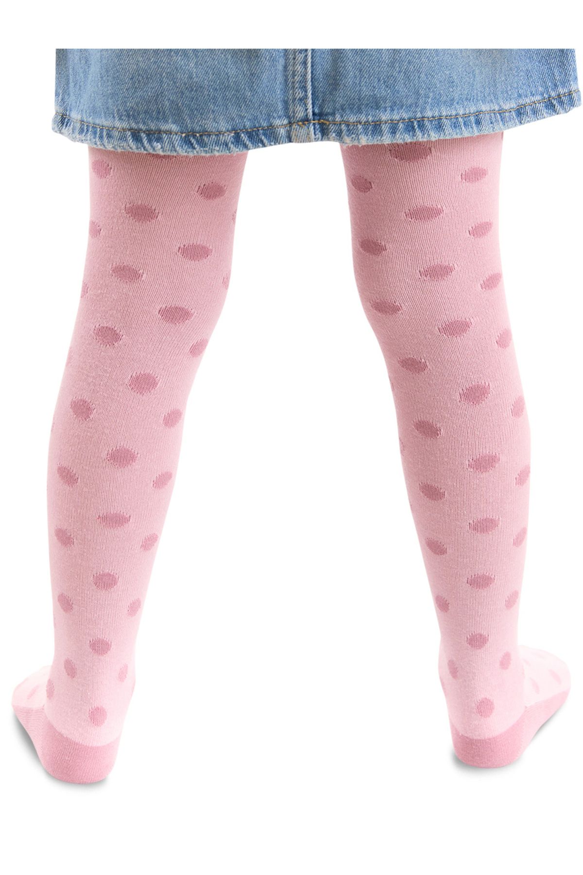 Denokids-Dicke rosa Kinderstrumpfhose mit Kaninchen-Punktmuster 5