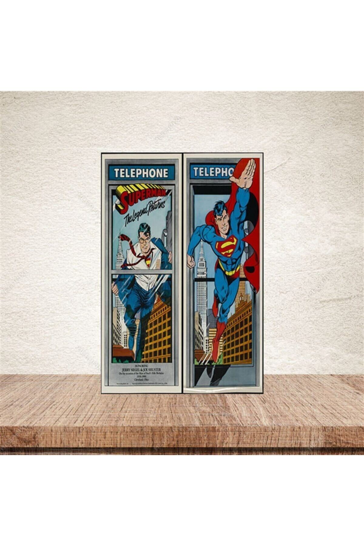 TAKIFİX Süperman 20-30 Cm Retro Ahşap Poster