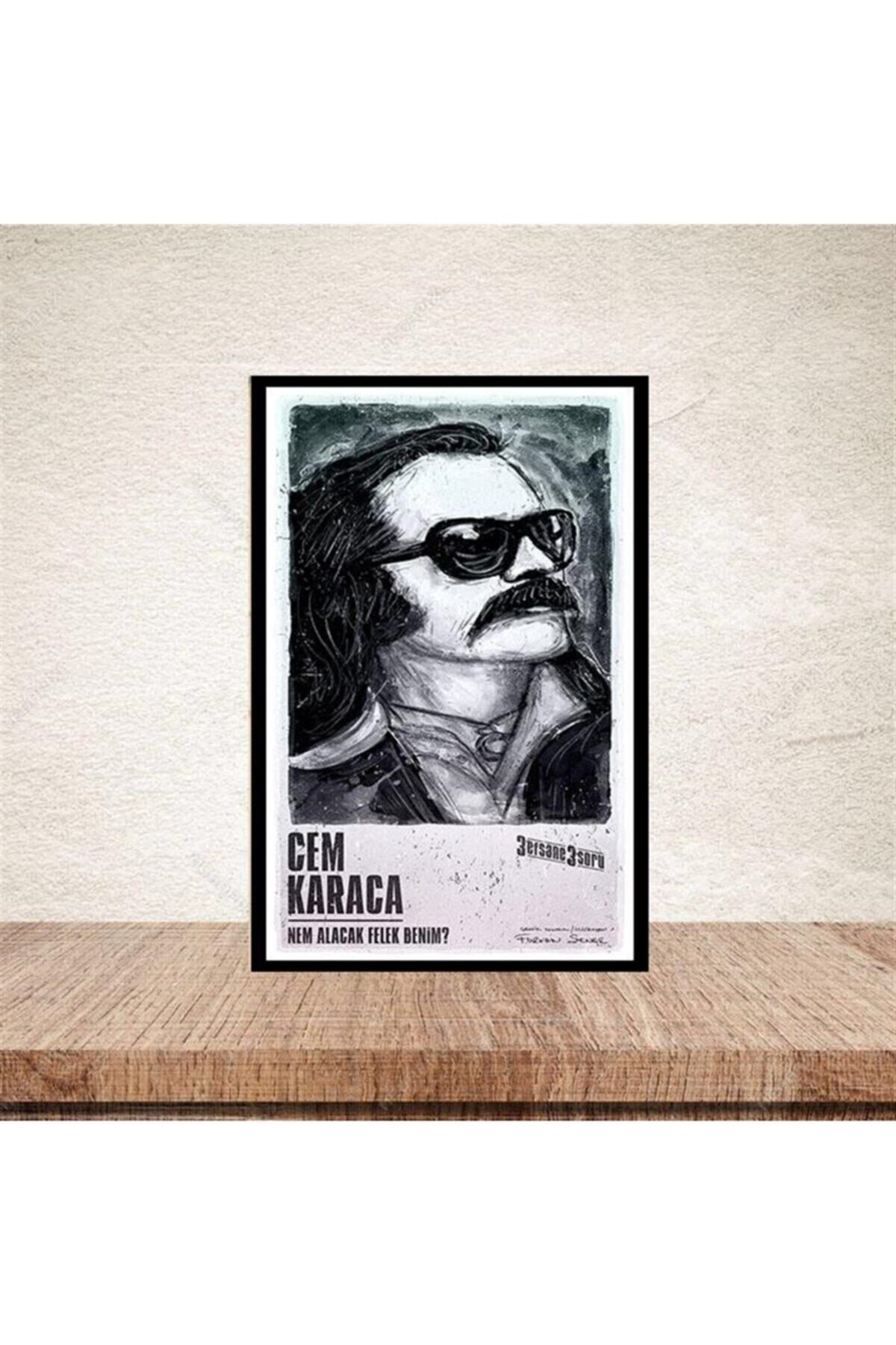 TAKIFİX Cem Karaca Tasarımlı Ahşap Retro Poster