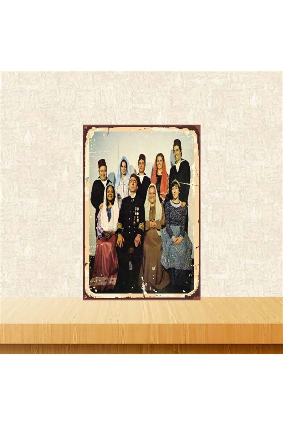 TAKIFİX Yeşilçam Süt Kardeşler 20-30 cm Retro Ahşap Poster