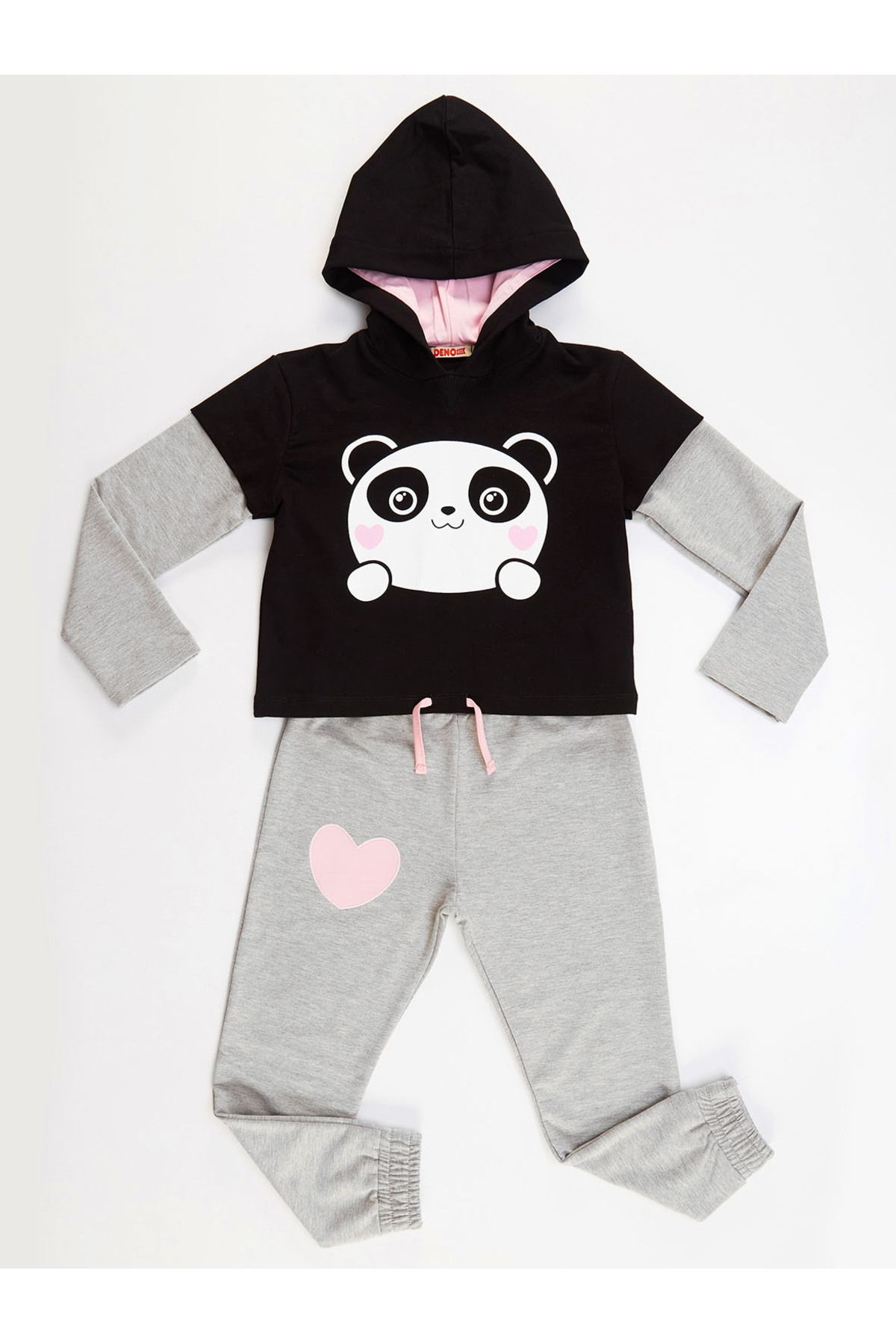 Denokids-Little Panda Mädchen-Trainingsanzug-Set 3