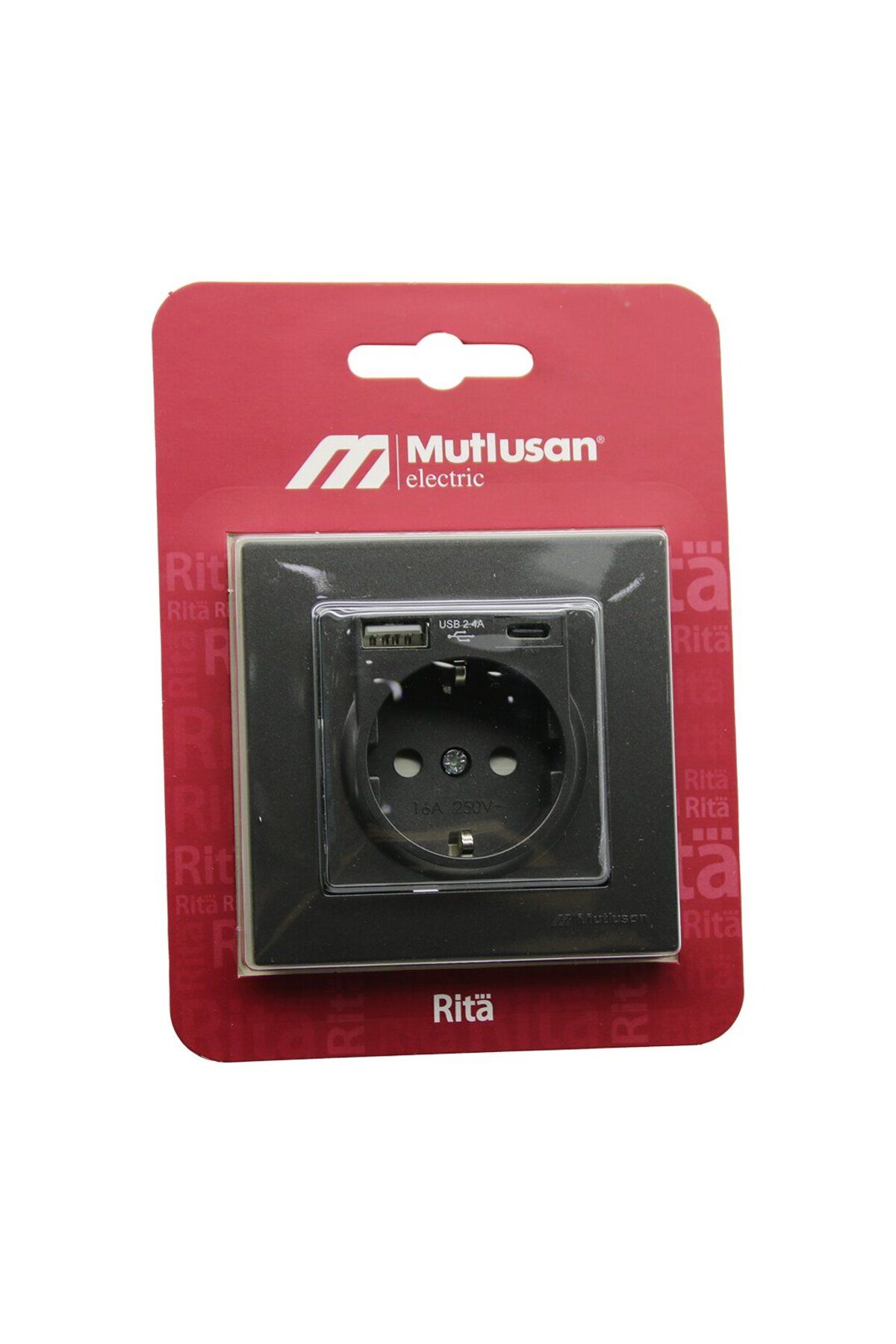 mazıdağı mazzıdağ MUTLUSAN RİTA-2220 629 0295 BLİSTERLİ - KARTLI FÜME - USB + TYPE-C ' Lİ TOPRAKL