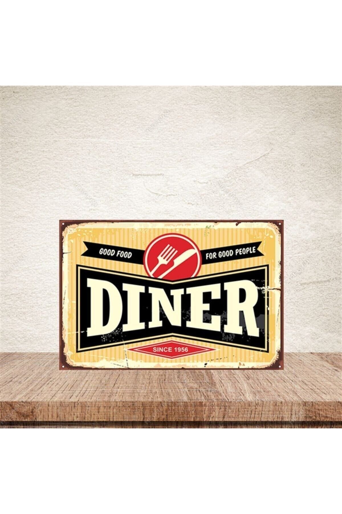 TAKIFİX Diner 20-30 Cm Retro Ahşap Poster
