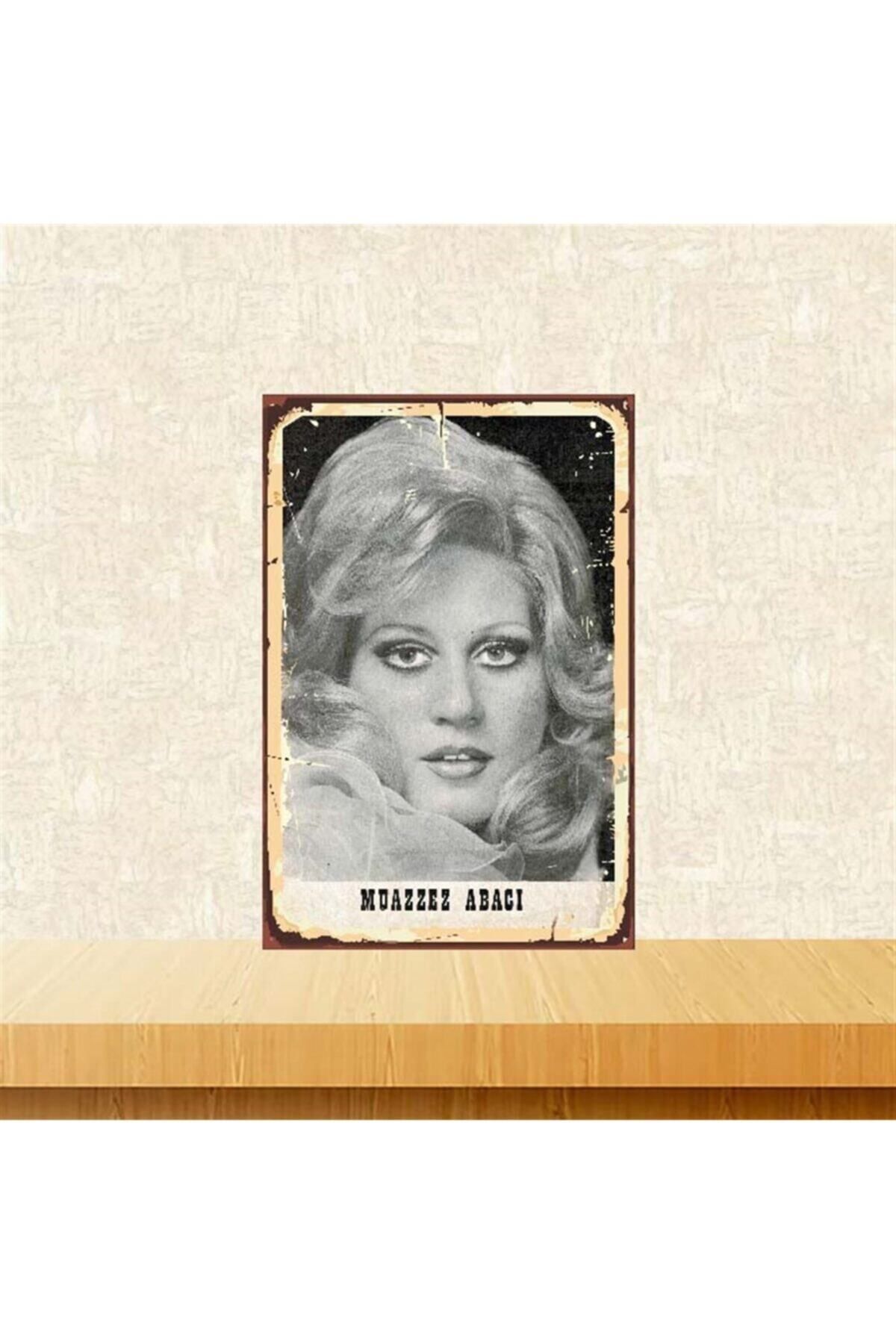 TAKIFİX Muazzez Abacı 20-30 Cm Retro Ahşap Poster Tkfx3747
