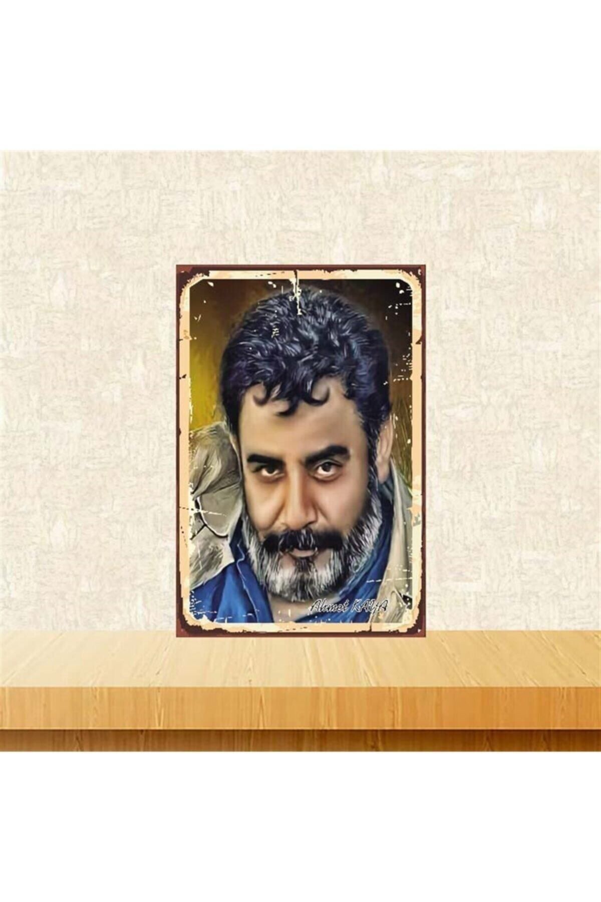 TAKIFİX Ahmet Kaya Tasarımlı 20-30 Cm Retro Ahşap Poster