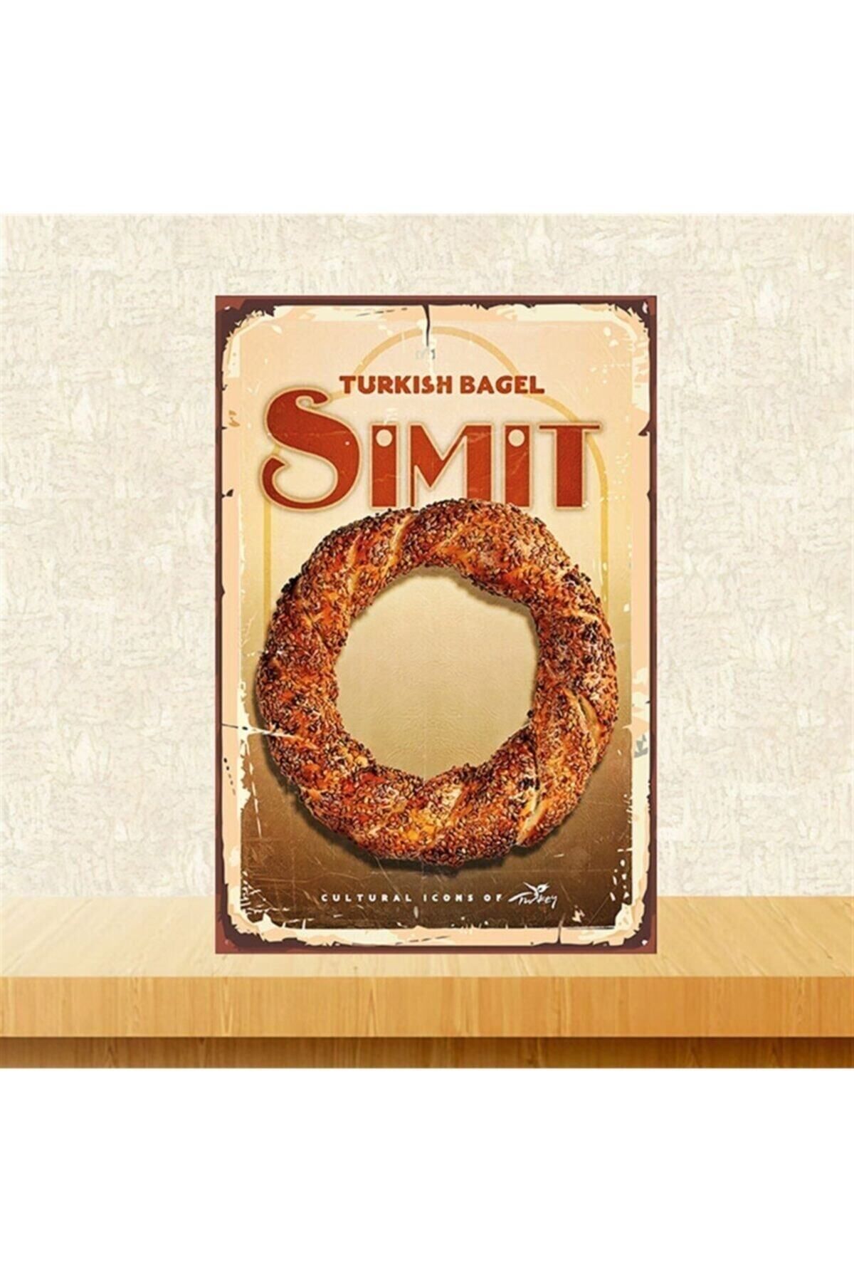 TAKIFİX Turkısh Simit Retro Ahşap Poster 20-30 Cm