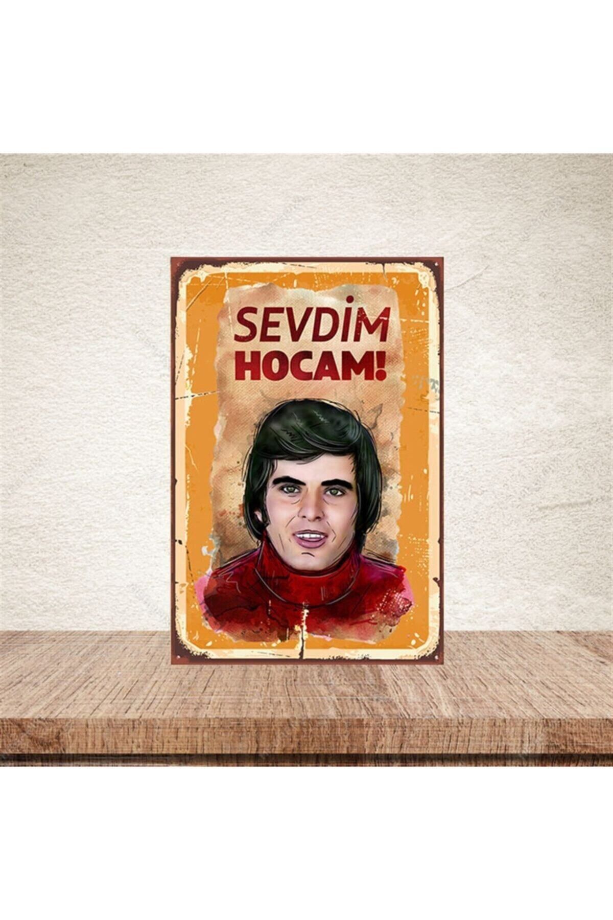 TAKIFİX Sevdim Hocam Damat Ferit 20-30 Cm Retro Ahşap Poster