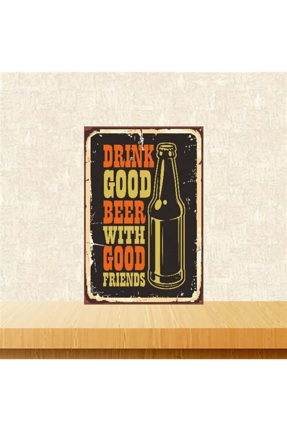 TAKIFİX Drink Good 20-30 cm Retro Ahşap Poster Tkfx4028