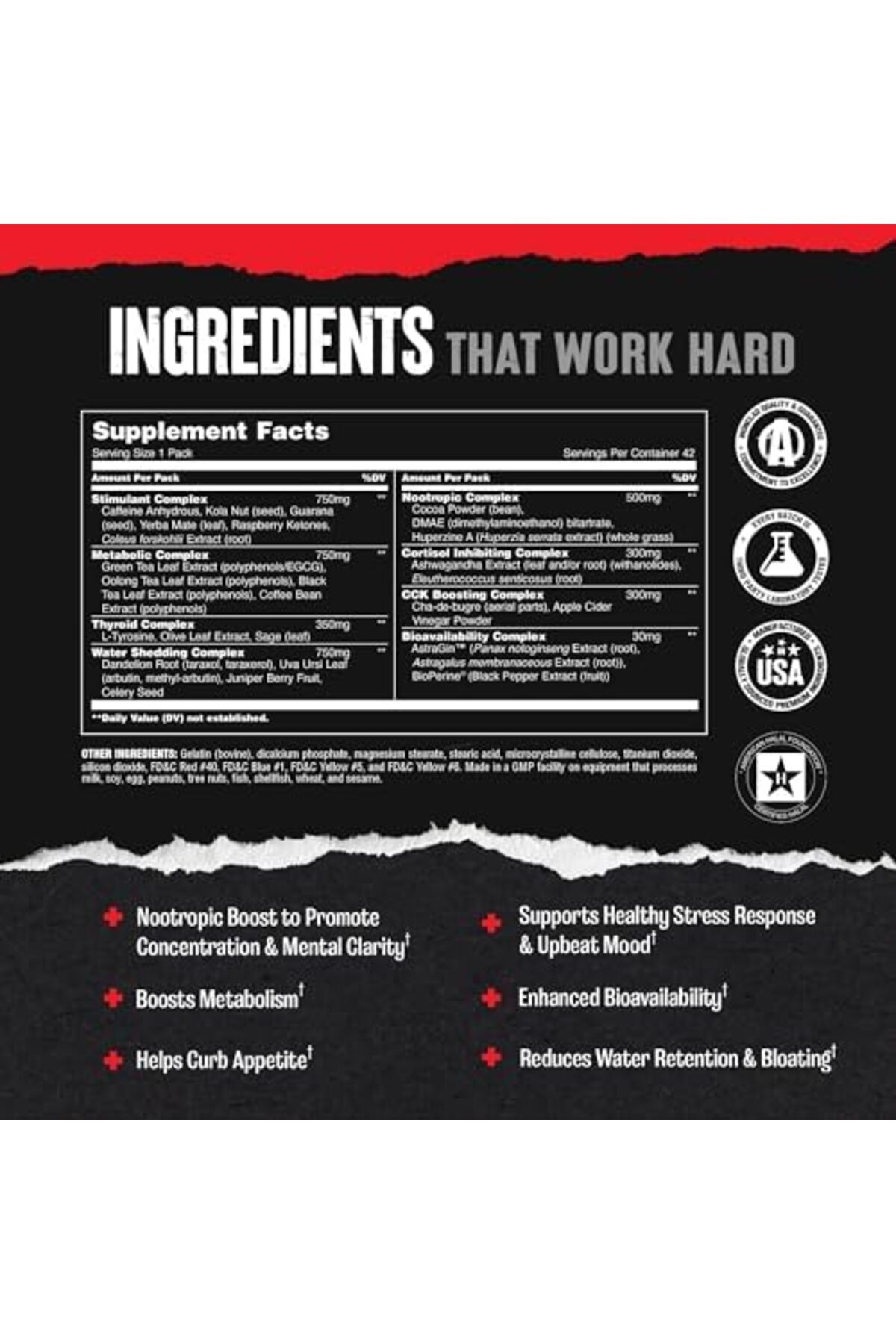 Animal-Cuts All-in-one Complete Fat Burner Supplement with Thermogenic and Metabolism Support - 7