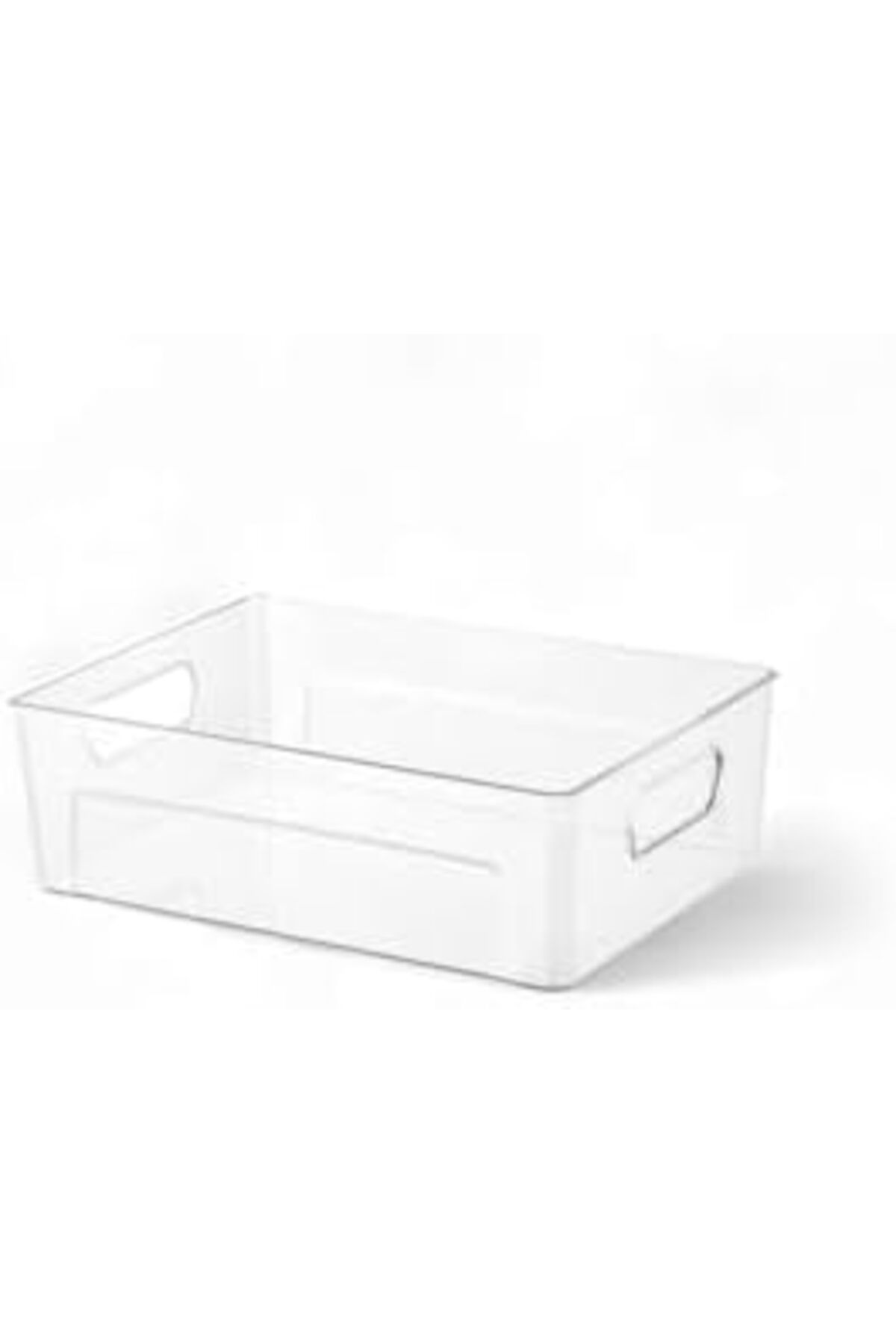 KDROĞLU KDROGLU Kırılmaz Ultra Dayanıklı Buzdolabı Düzenleyici Organizer Kutu Şeffaf - 30x21x9 cm New