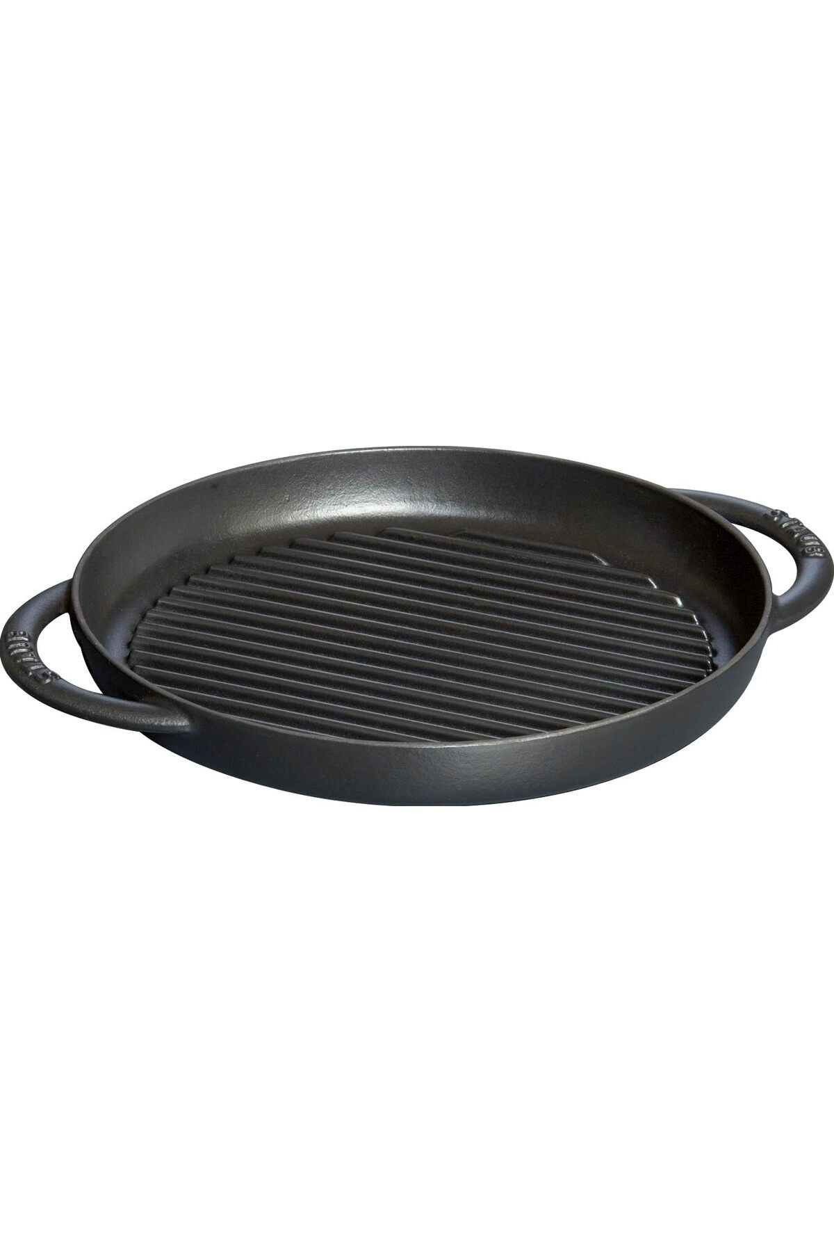 mazıdağı mazzıdağ Grillpfanne rund (26 cm, induktionsgeeignet, mit mattschwarzer Emaillierung im Inneren de