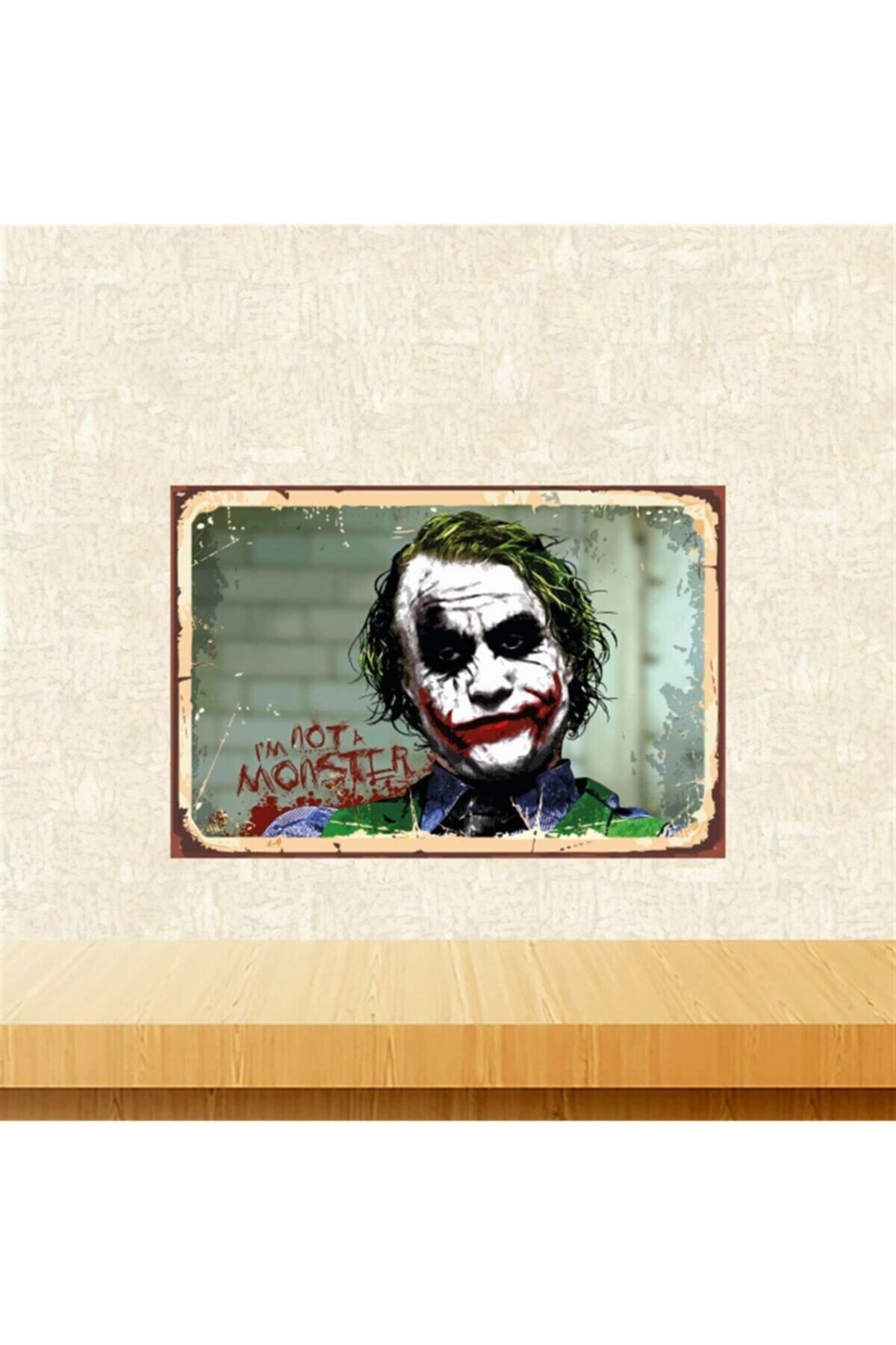 TAKIFİX Joker I'm Not Monster 20-30 cm Retro Ahşap Tablo Tkfx5601