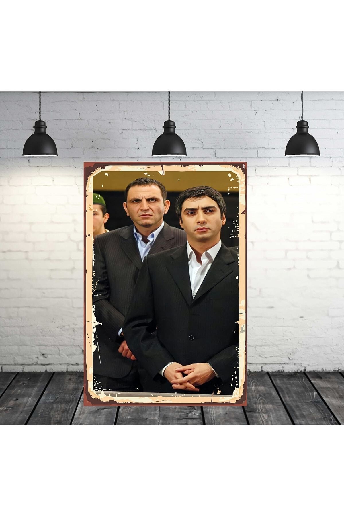 TAKIFİX Polat Alemdar & Memati Tasarımlı 20x30 Cm Retro Ahşap Tablo