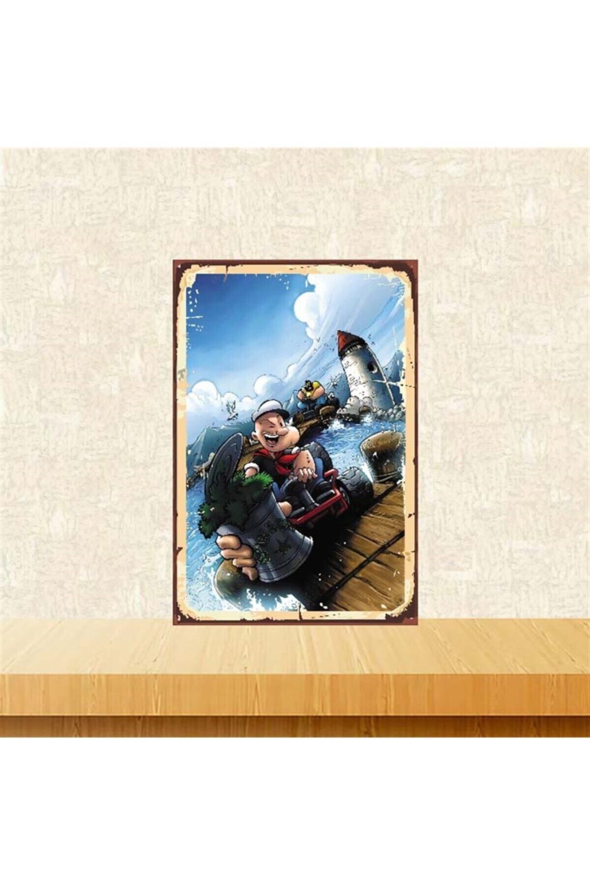TAKIFİX Temel Reis Tasarımlı 20-30 cm Retro Ahşap Poster