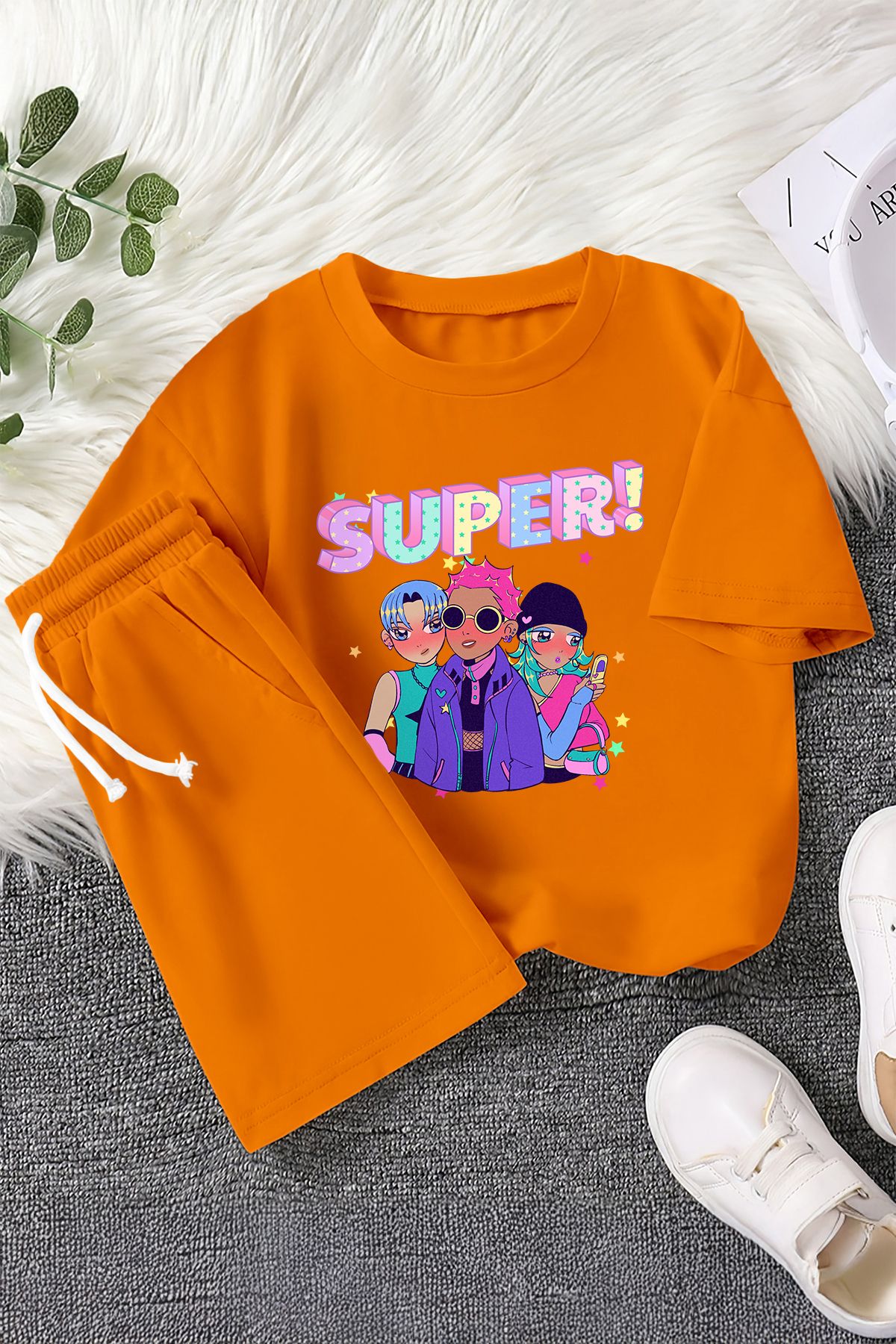 MYADA Premium Super Written Anime Teenagers Printed Παιδικό Σετ 2 Τεμαχίων 23471 für Kids Unisex - 5–6 years
