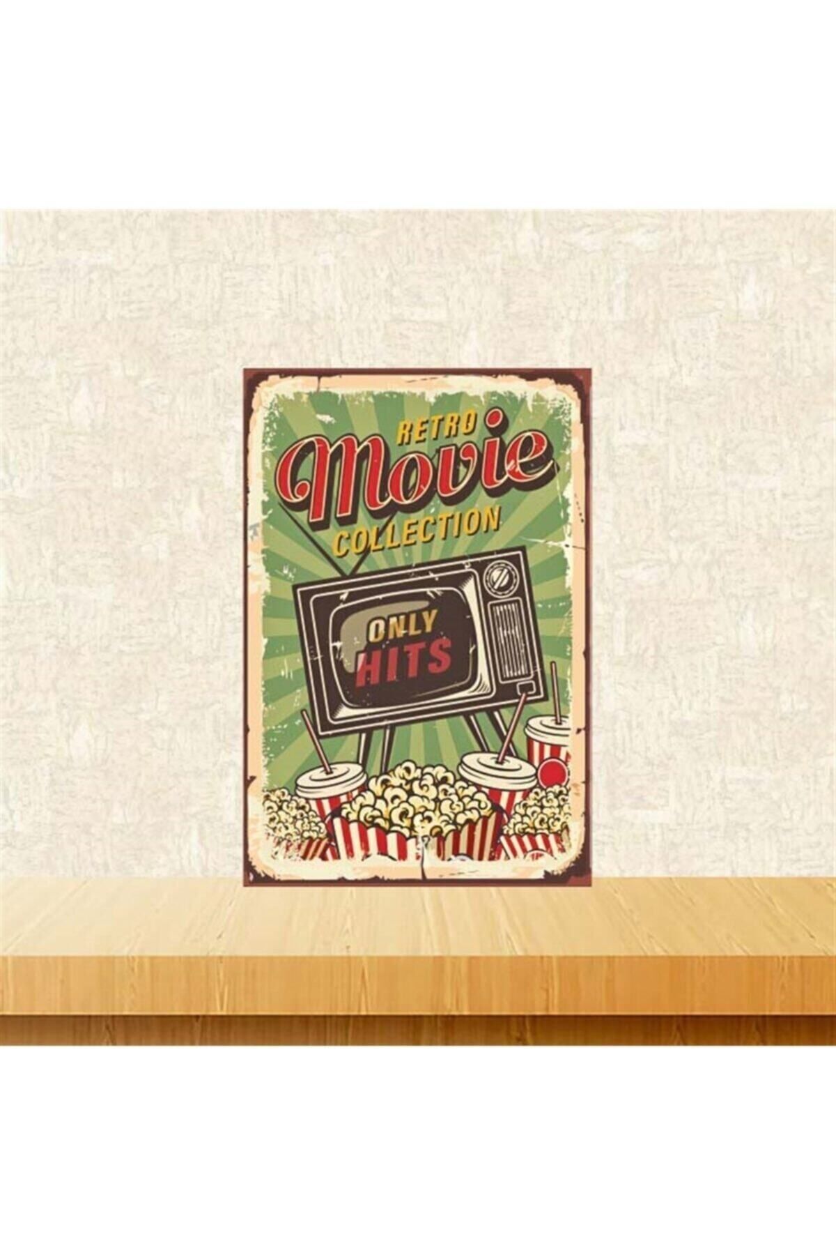 TAKIFİX Retro Movie Retro Ahşap Poster