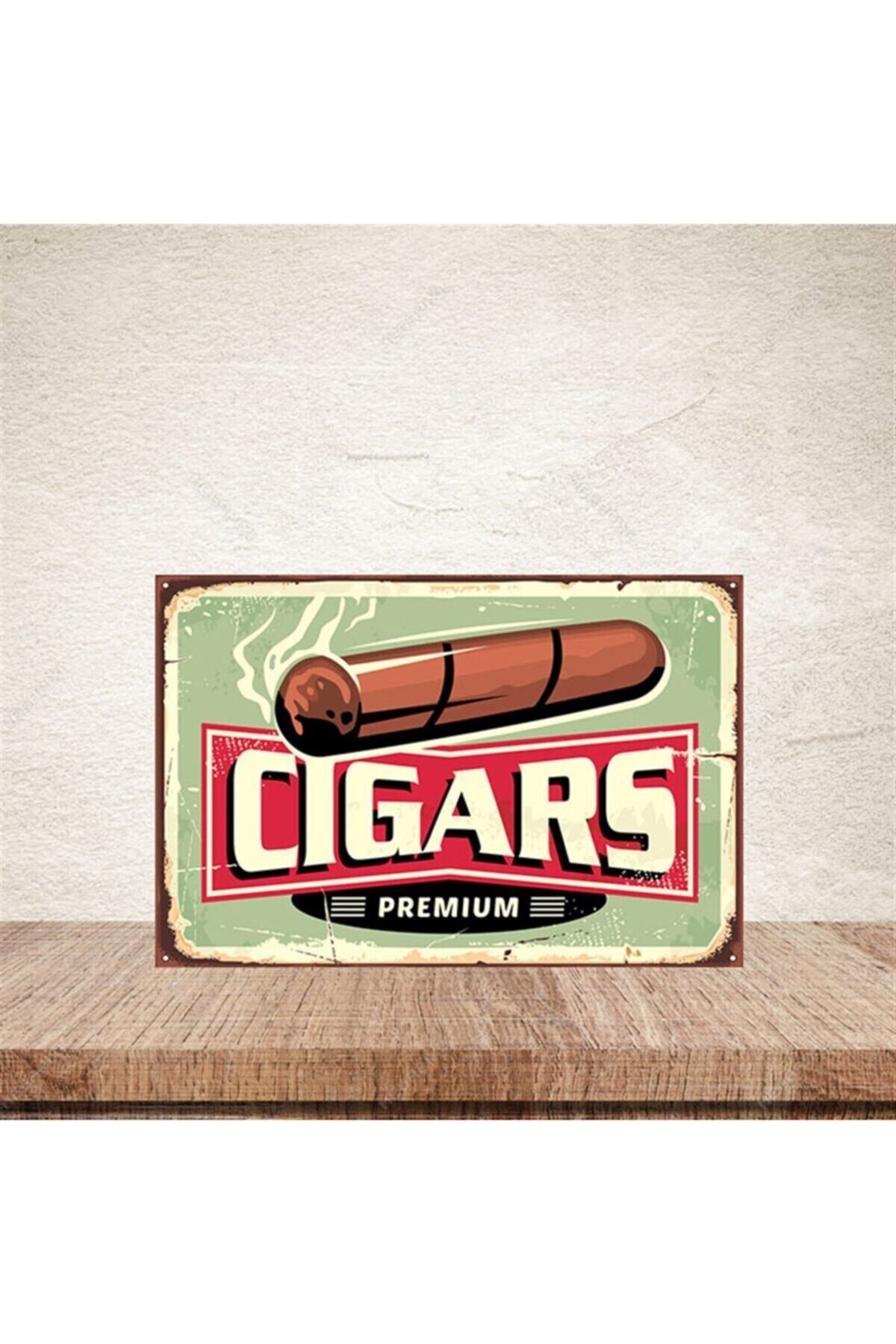 TAKIFİX Cigars 20-30 cm Retro Ahşap Poster