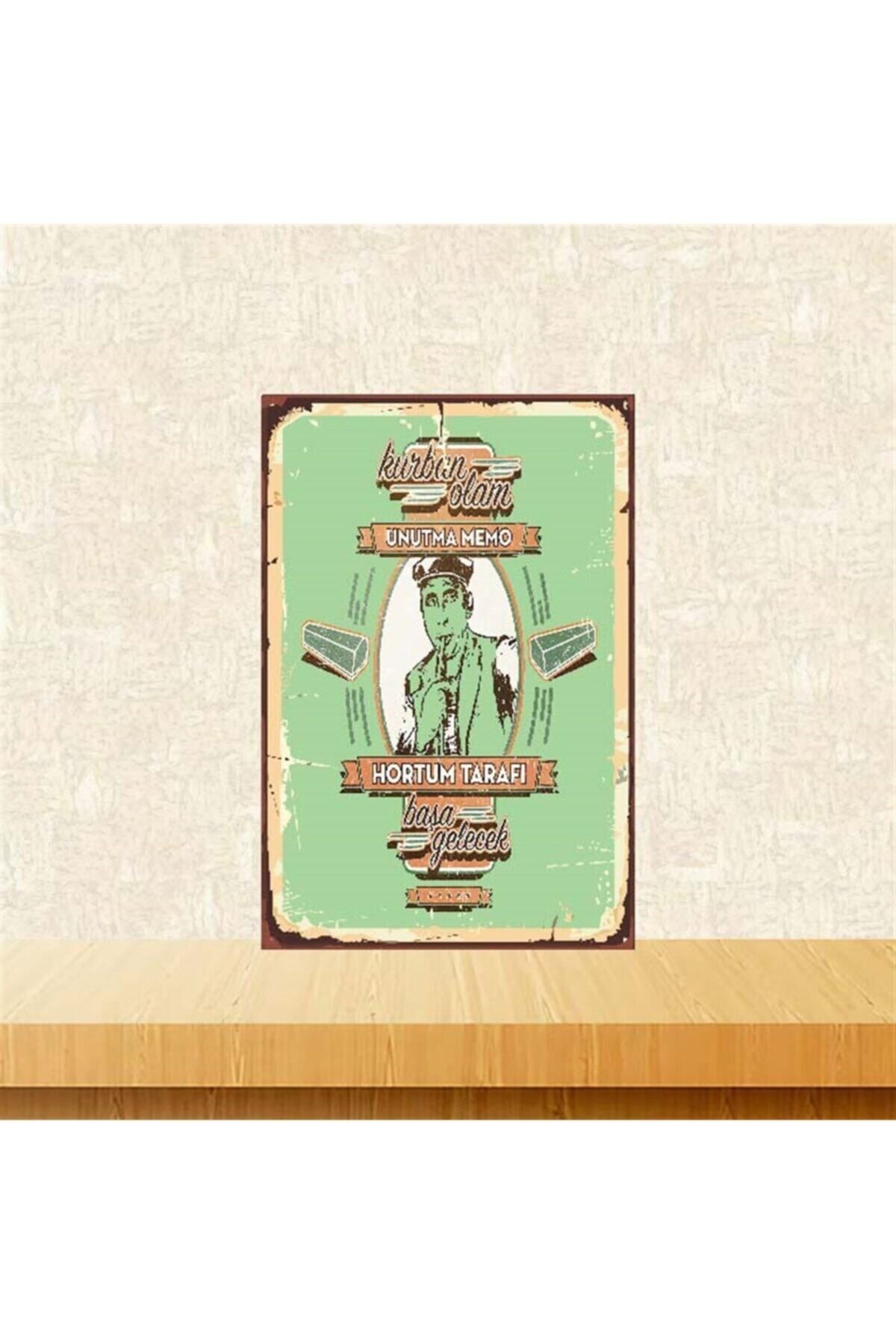 TAKIFİX Davaro Hortum Tarafı Başa Gelecek Şener Şen 20-30 Cm Retro Ahşap Poster