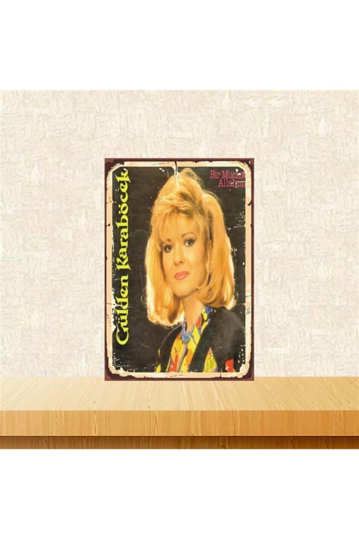 TAKIFİX Gülden Karaböcek 20-30 cm Retro Ahşap Poster