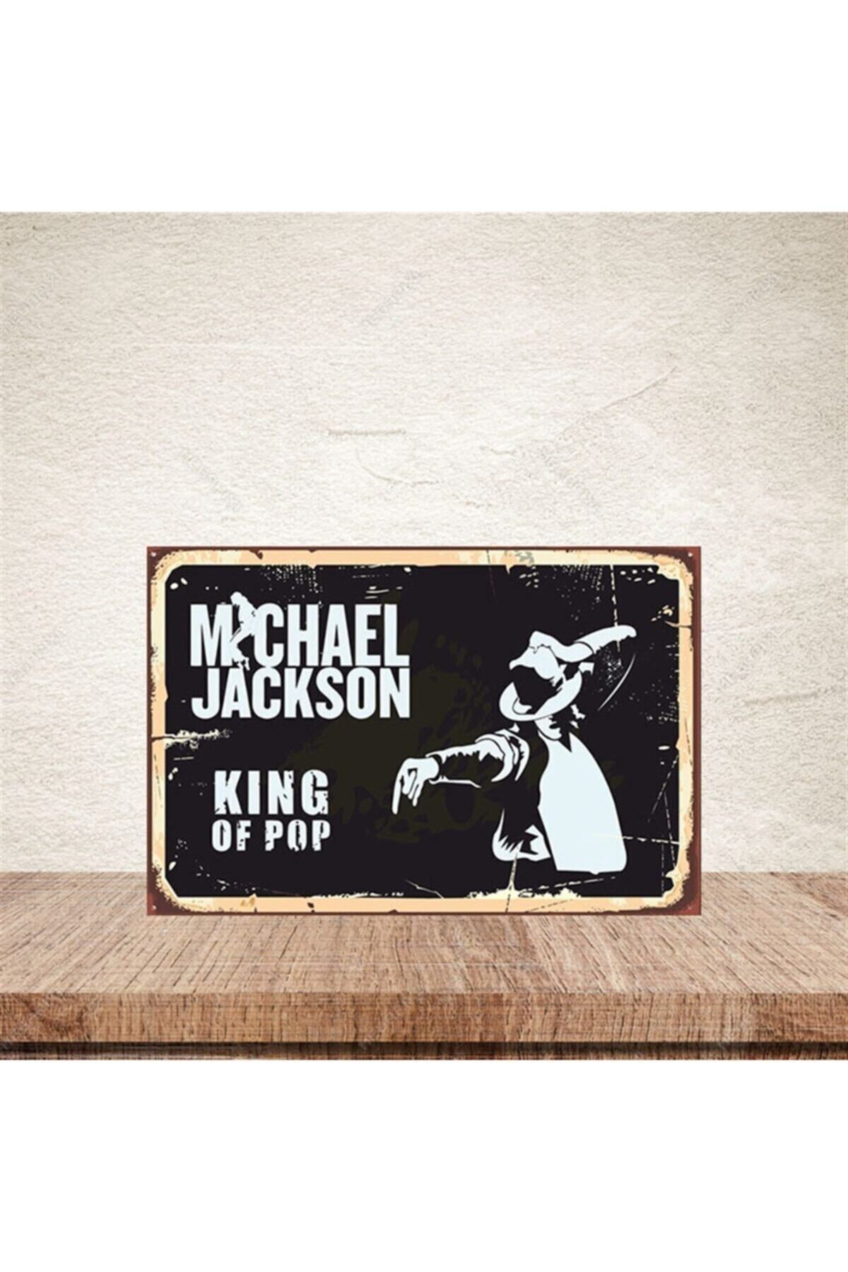 TAKIFİX Michael Jackson 20-30 cm Retro Ahşap Poster