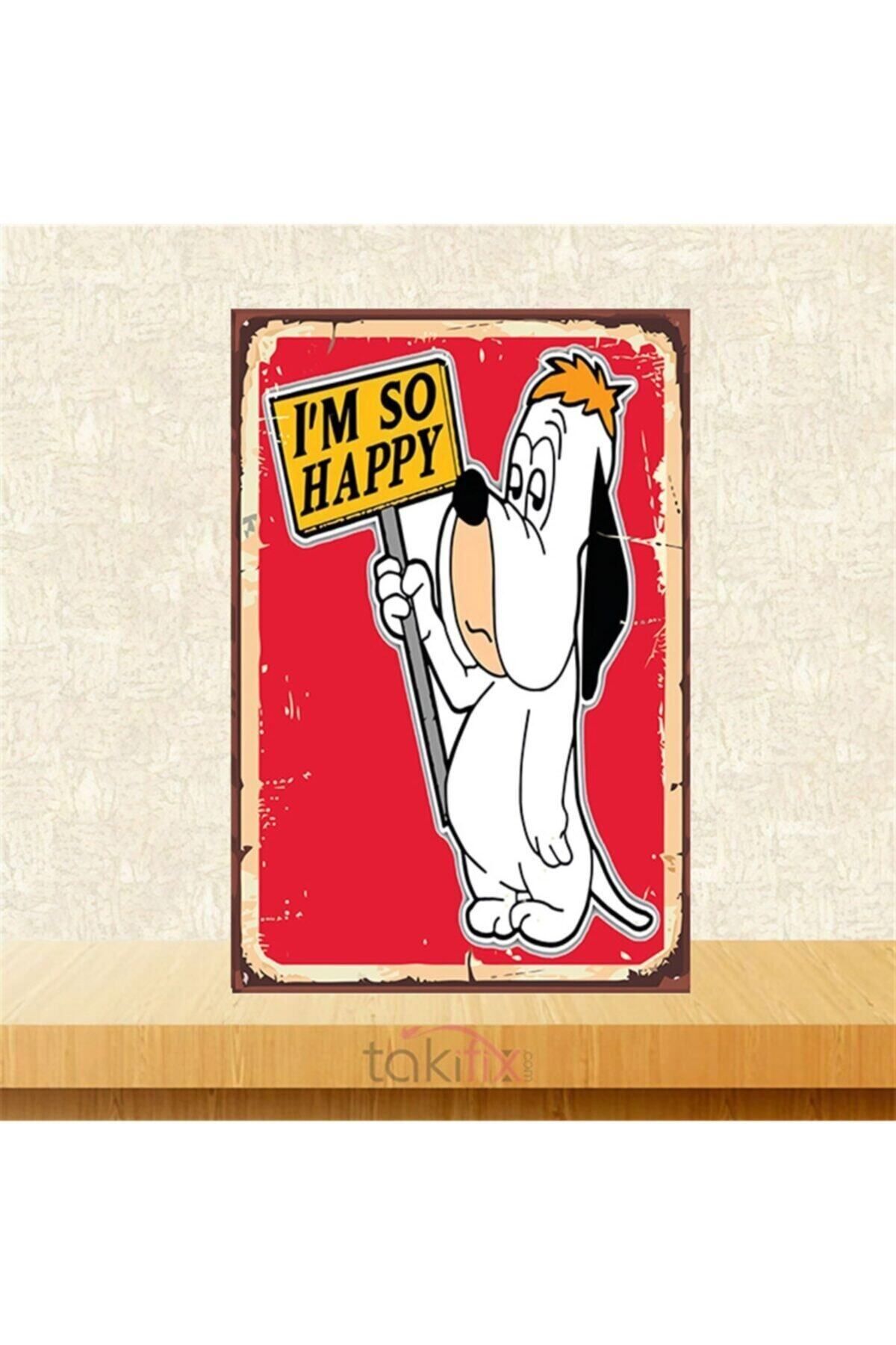 TAKIFİX Droopy Tasarımlı 20-30 cm Retro Ahşap Poster