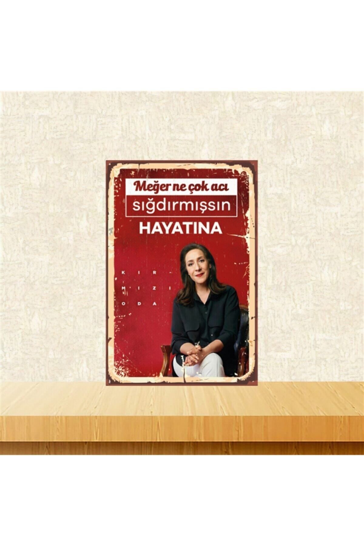TAKIFİX Binnur Kaya Meğer Ne Çok 20-30 Cm Retro Ahşap Poster Tkfx4484
