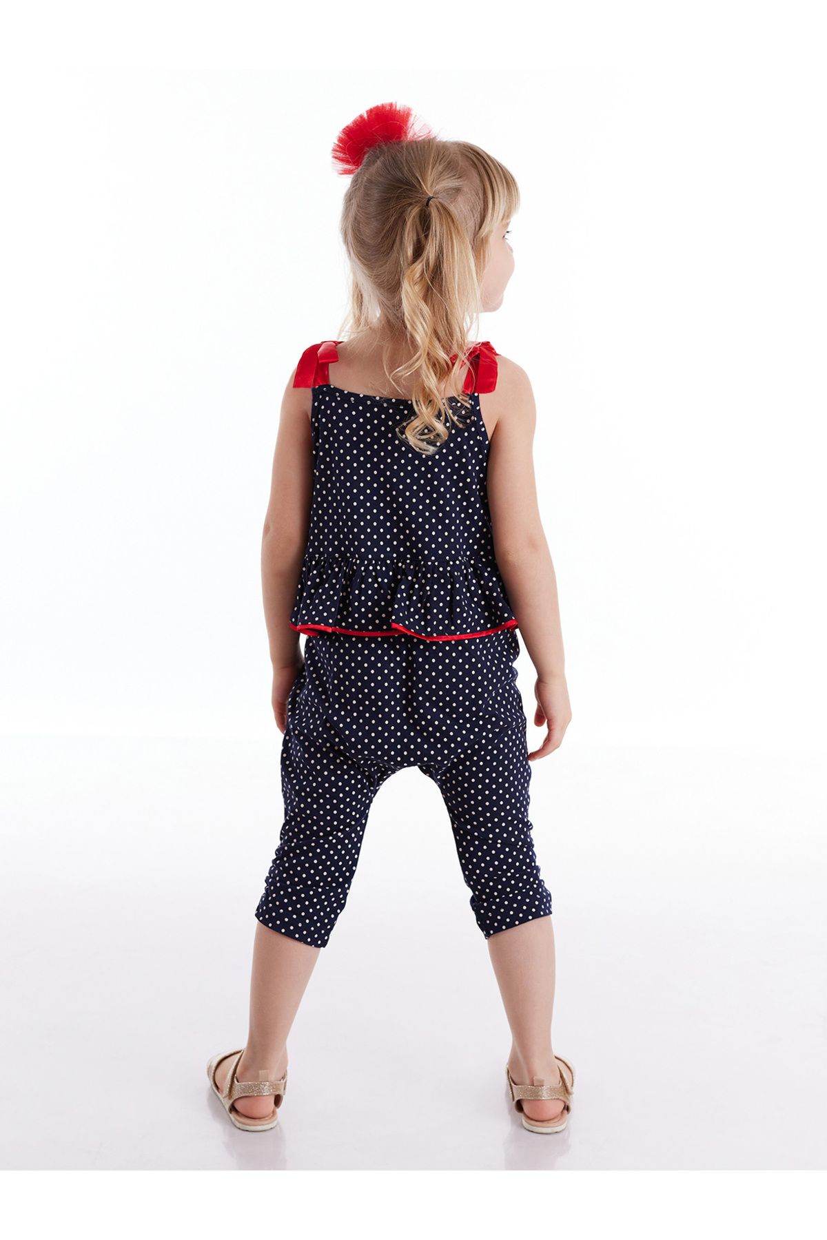 Denokids-Katzen-Jumpsuit für Mädchen mit Punkten 2