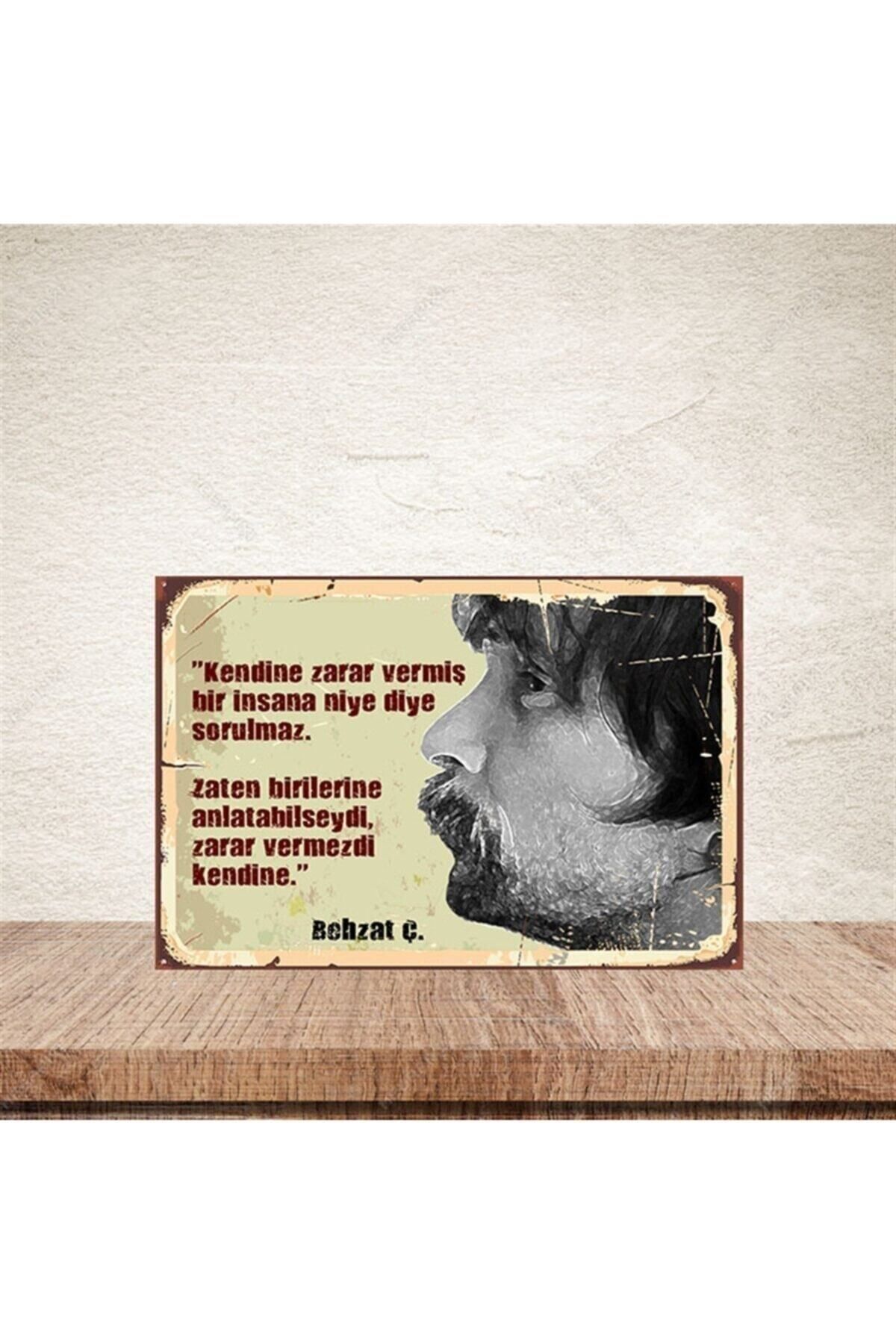 TAKIFİX Behzat Ç. 20-30 Cm Retro Ahşap Poster