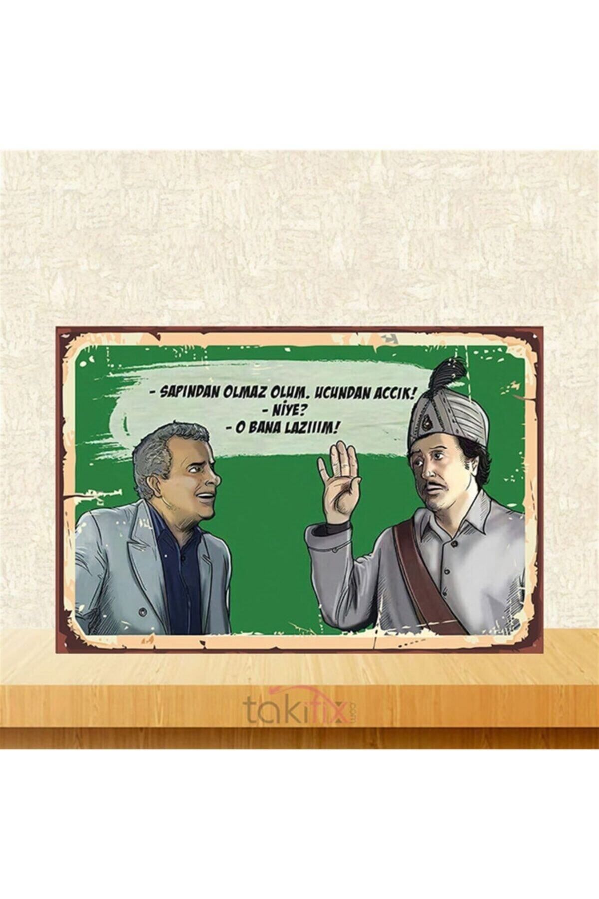 TAKIFİX Zeki Müren Metin Akpınar Ucundan Accık 20-30 cm Retro Ahşap Poster