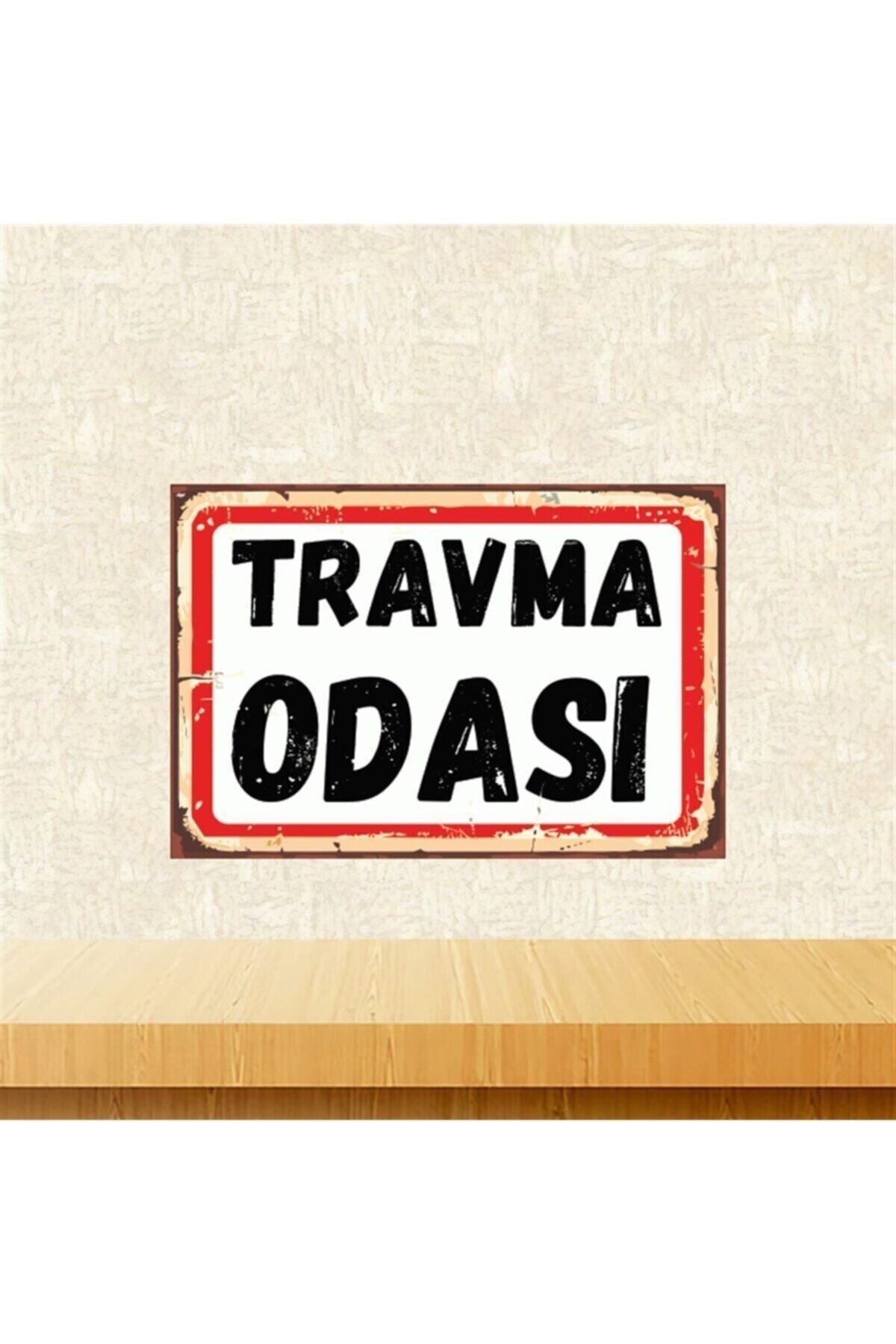 TAKIFİX Travma Odası 20-30 Cm Retro Ahşap Poster Tkfx4457