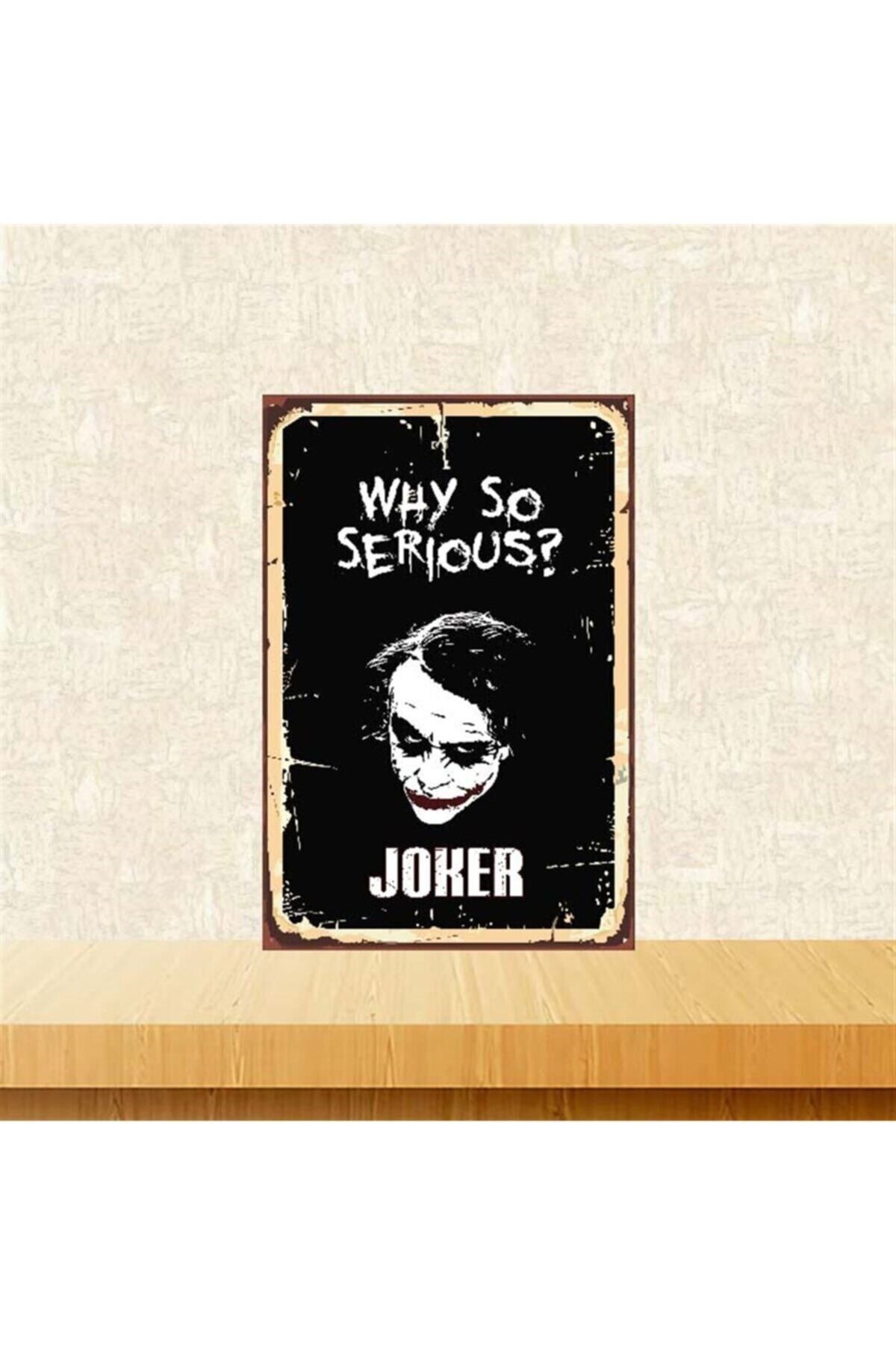 TAKIFİX Joker Tasarımlı 20-30 cm Retro Ahşap Poster