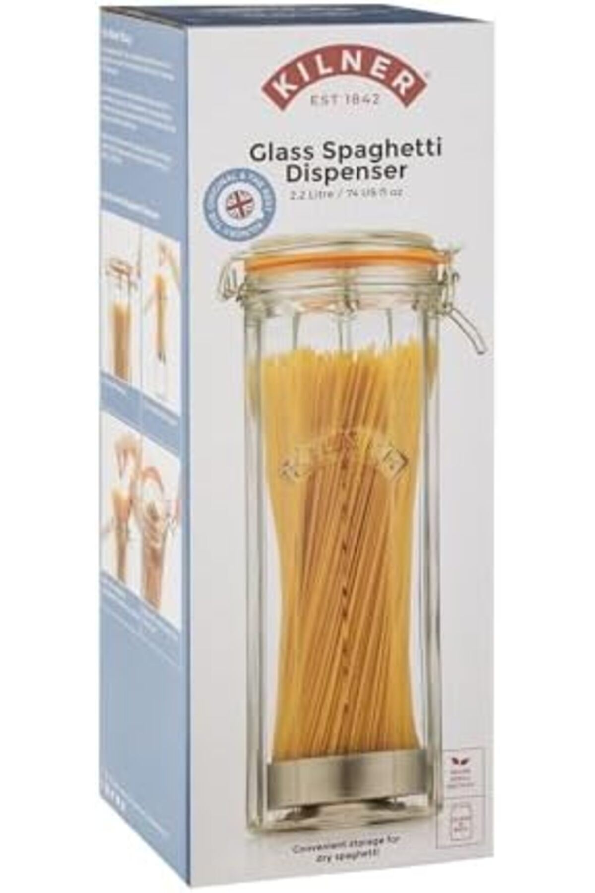 mazıdağı mazzıdağ Spagetti faset kavanoz, mandallı kilitli, 2 litre konserve kavanozu, şeffaf, 2 litre ne